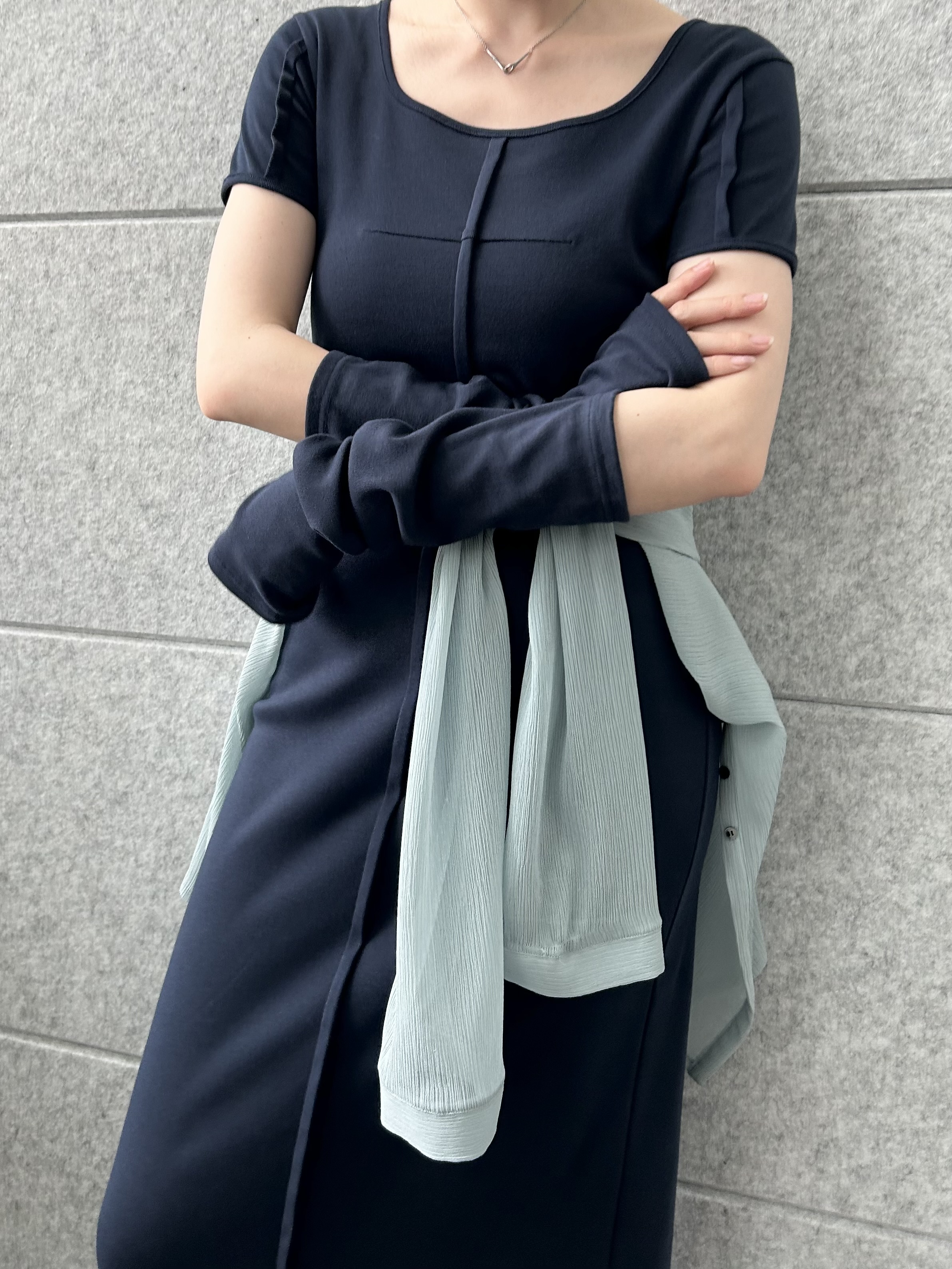 honoka Aさんの「CODE A｜arm cover square neck dress」を使ったコーディネート