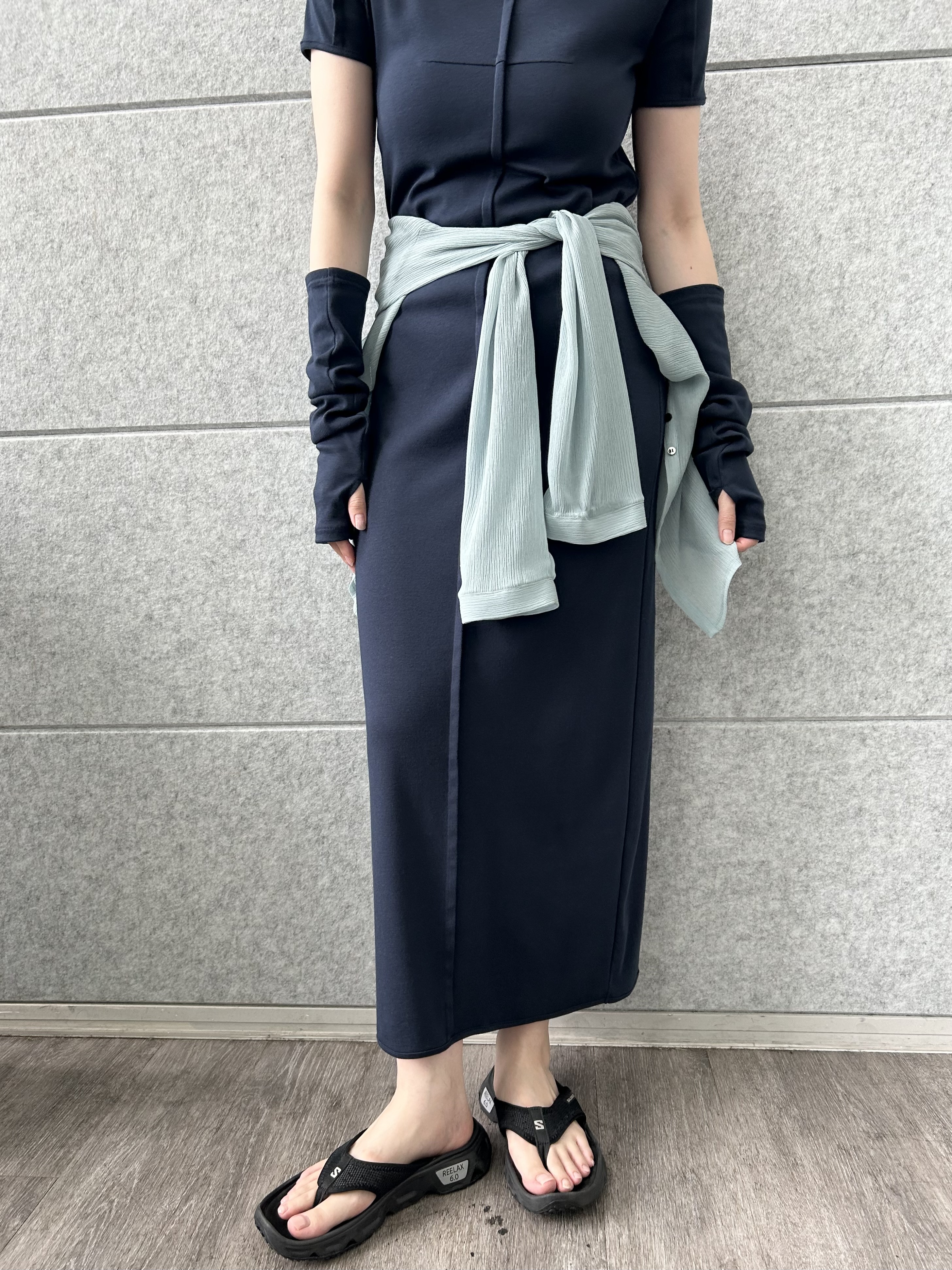 honoka Aさんの「CODE A｜arm cover square neck dress」を使ったコーディネート