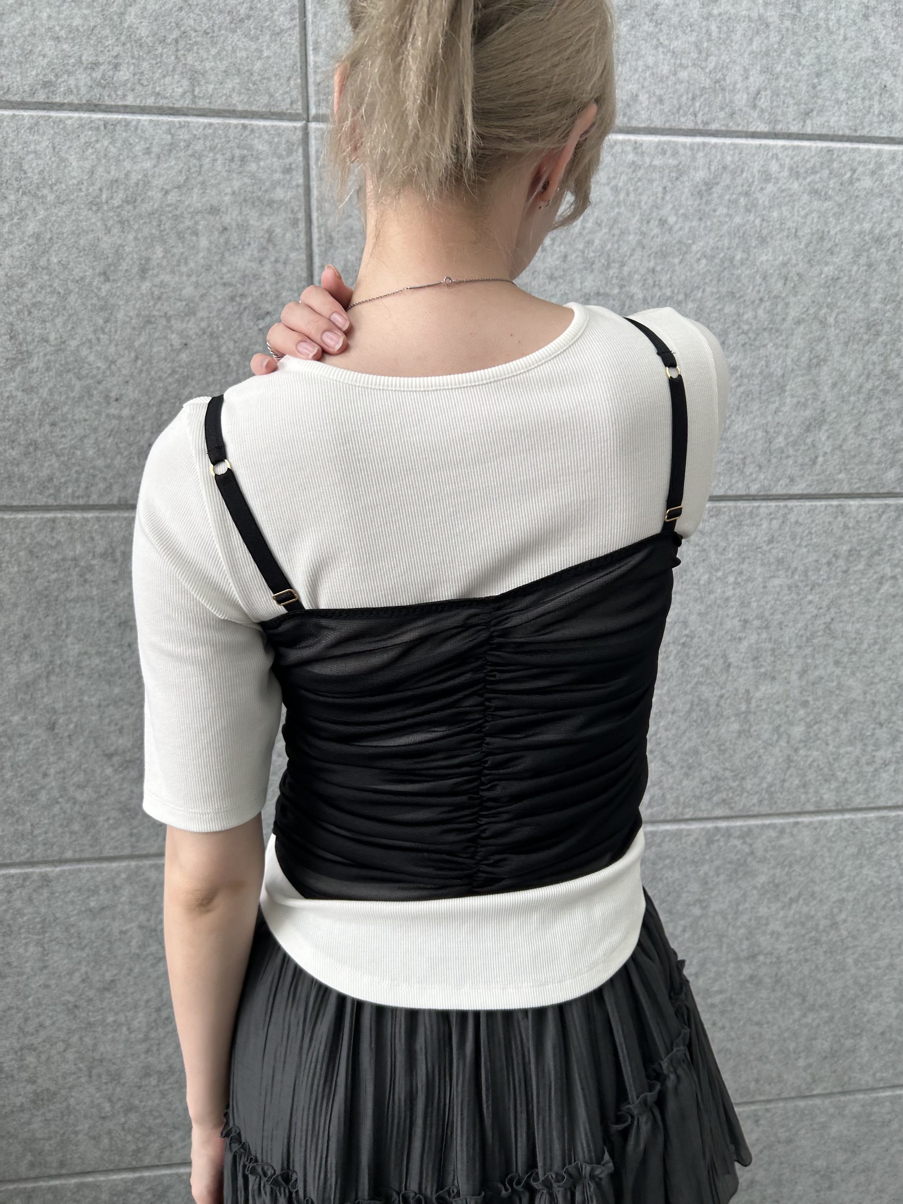 honoka Aさんの「CODE A｜organza shirring cami」を使ったコーディネート