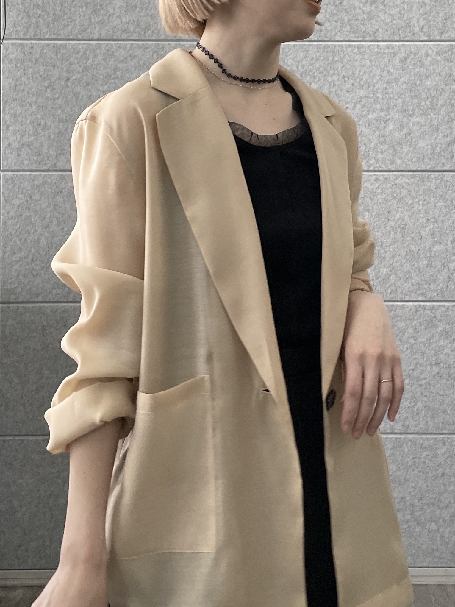 mikuさんの「INDIVI｜シアーシャツジャケット【接触冷感】」を使ったコーディネート