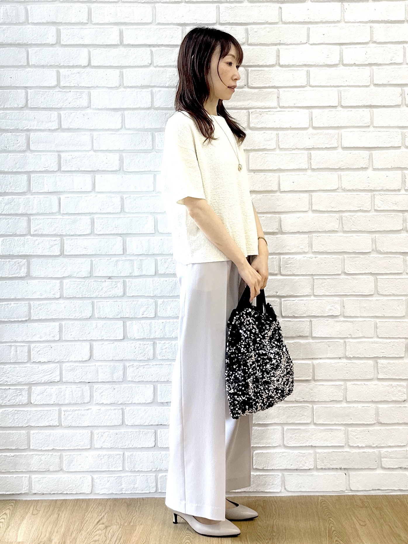 Miwaさんの「UNTITLED｜【ステンレスチェーン】馬蹄チャームトップ」を使ったコーディネート