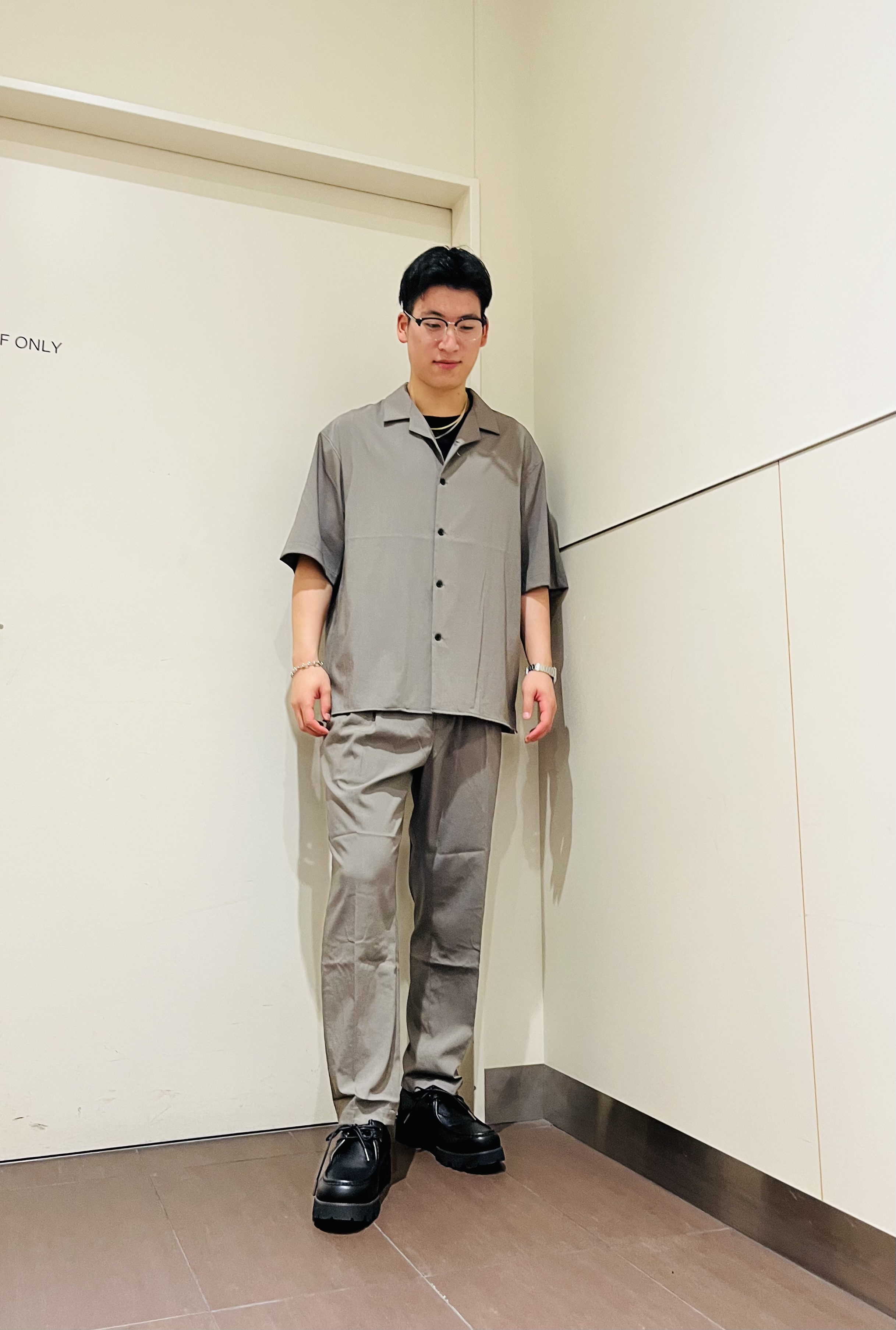 RITSUKIさんの「tk.TAKEO KIKUCHI｜【接触冷感／UVCUT】COOL PLAY開襟シャツ」を使ったコーディネート