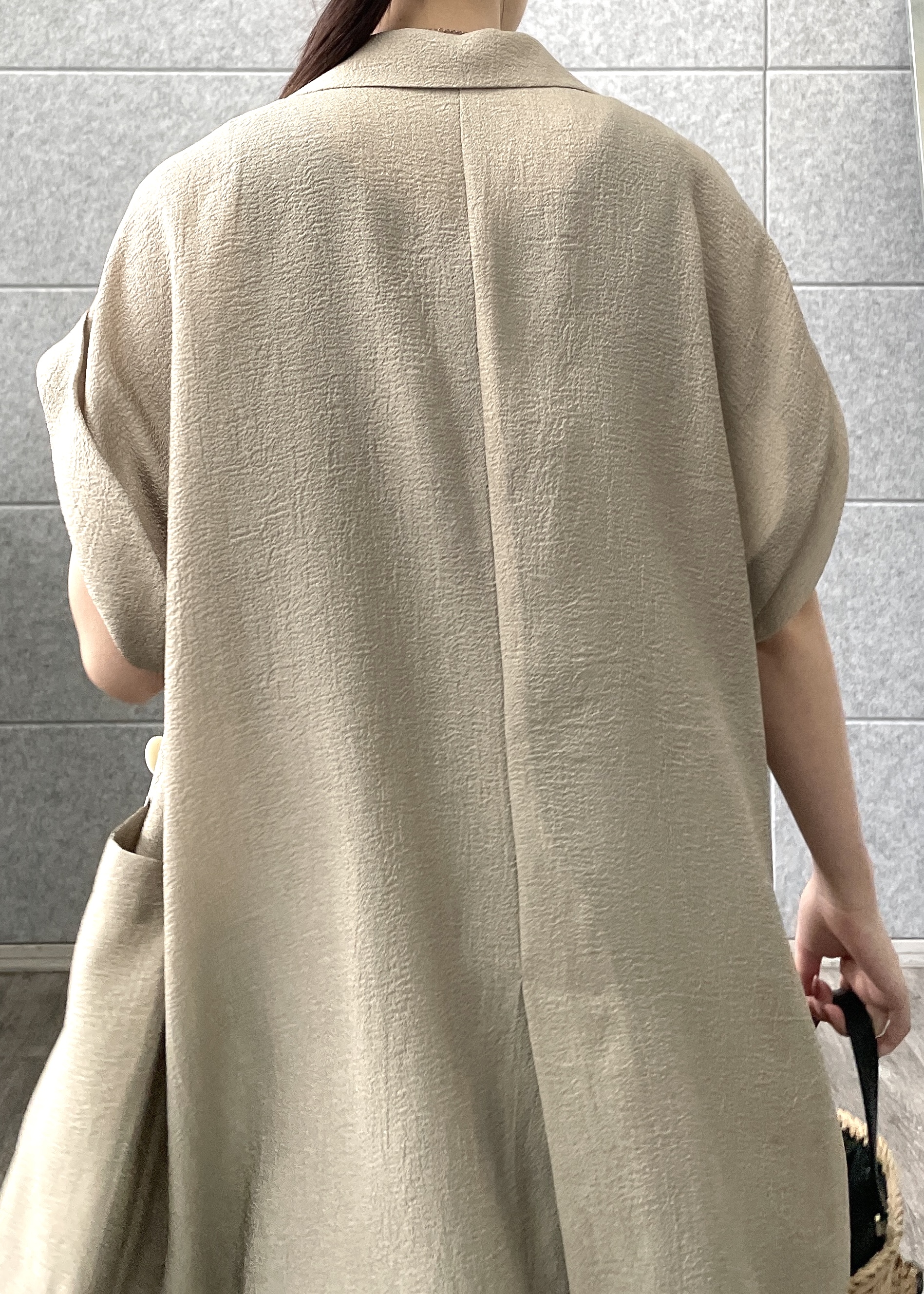 Renoさんの「INDIVI｜ワッシャーシアー半袖ダブルジャケット」を使ったコーディネート