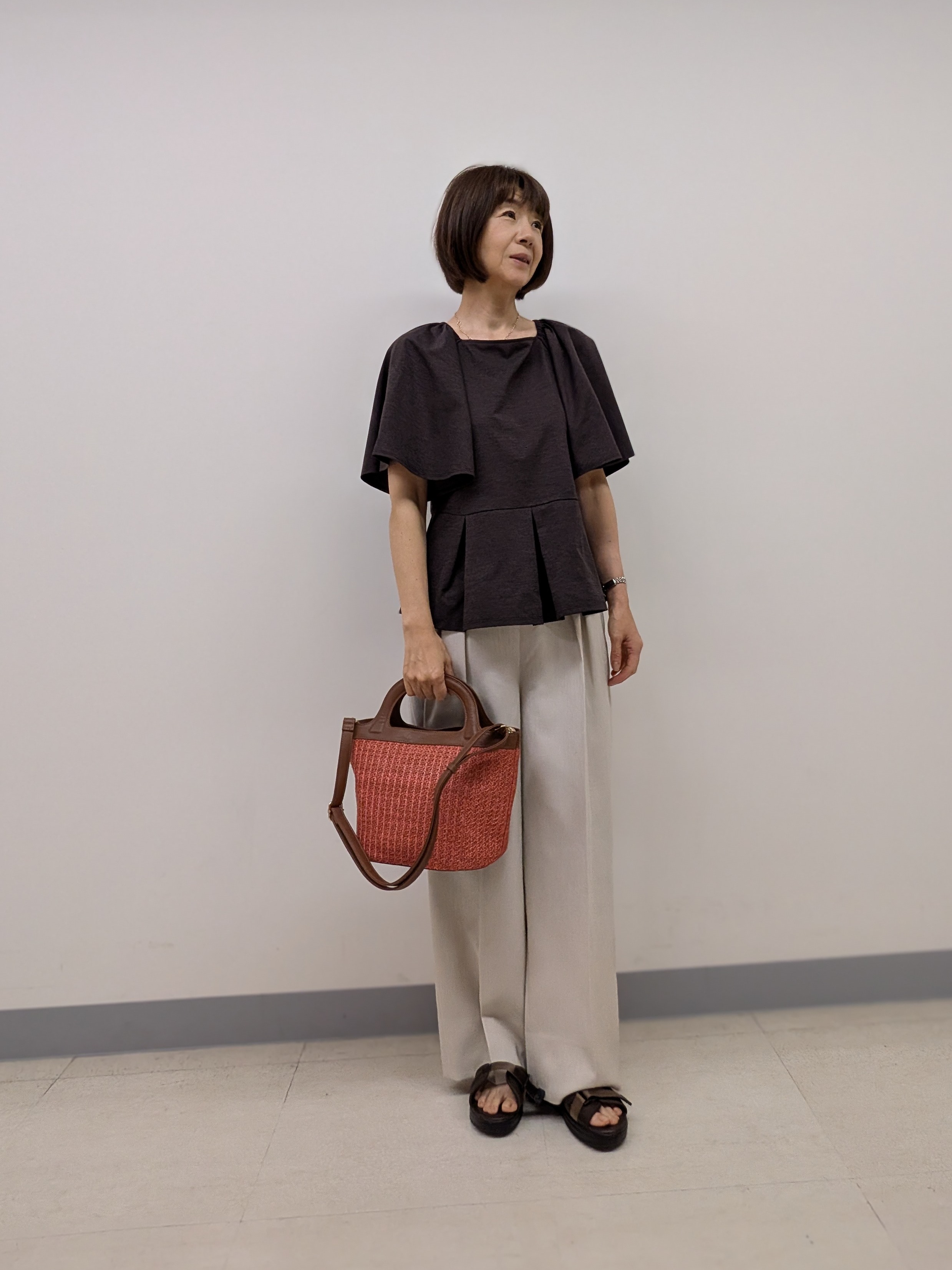 Ariさんの「Reflect｜【UVカット／接触冷感／吸水速乾】フレアスリーブペプラムカットソー」を使ったコーディネート