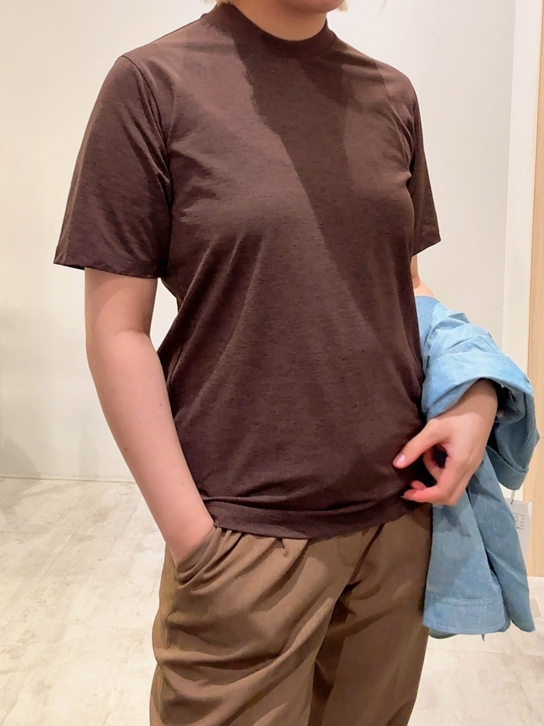 ユウナさんの「TAKEO KIKUCHI｜【汗染み軽減/接触冷感】テーラード Tシャツ」を使ったコーディネート
