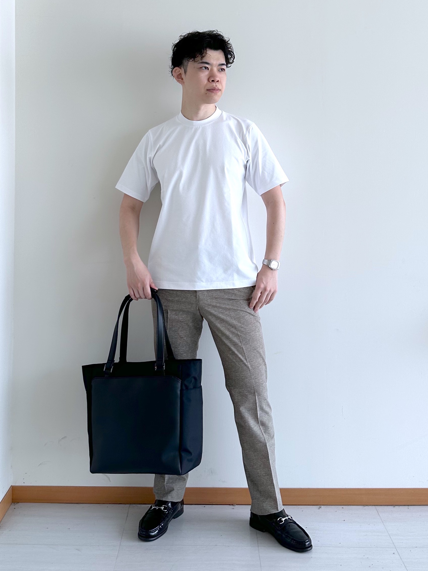 イッシーさんの「TAKEO KIKUCHI｜【抗菌防臭】COOL DOTS（R）ドビープリント ジャケット」を使ったコーディネート