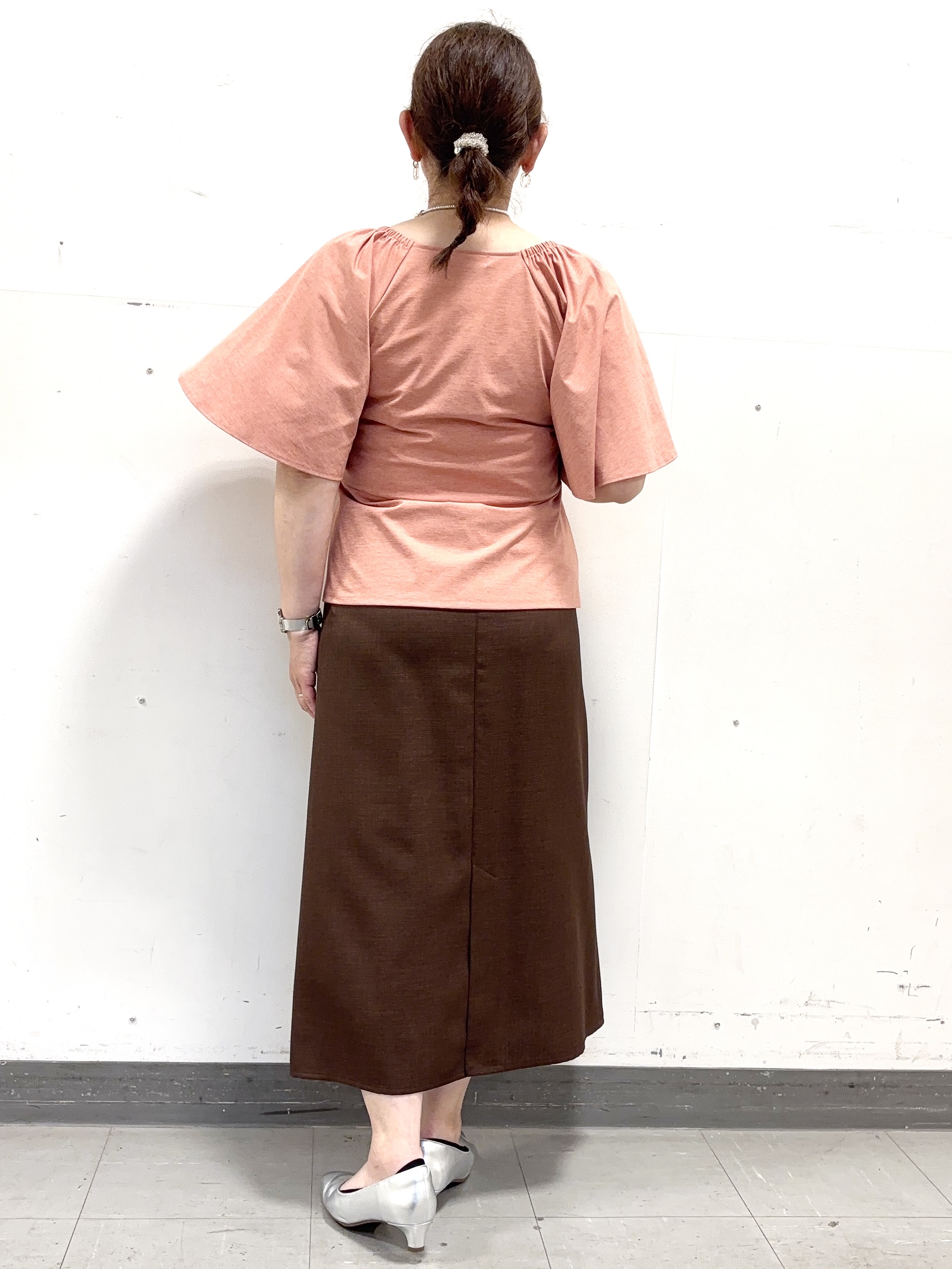 keiさんの「Reflect｜【UVカット／接触冷感／吸水速乾】フレアスリーブペプラムカットソー」を使ったコーディネート