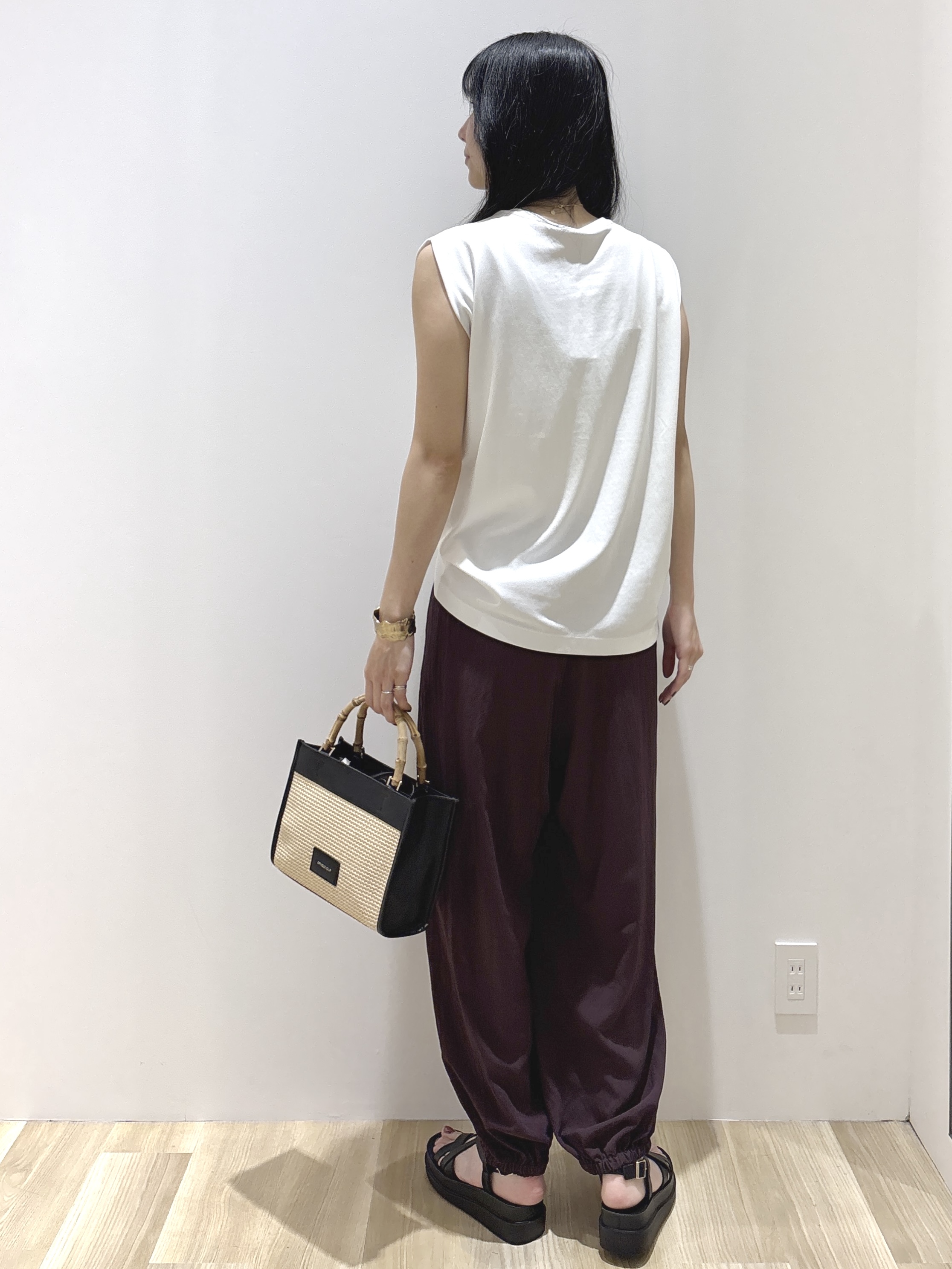 sachikoさんの「OPAQUE.CLIP｜【UV／接触冷感】スーパーアイス ノースリーブカットソー《洗濯機OK》」を使ったコーディネート