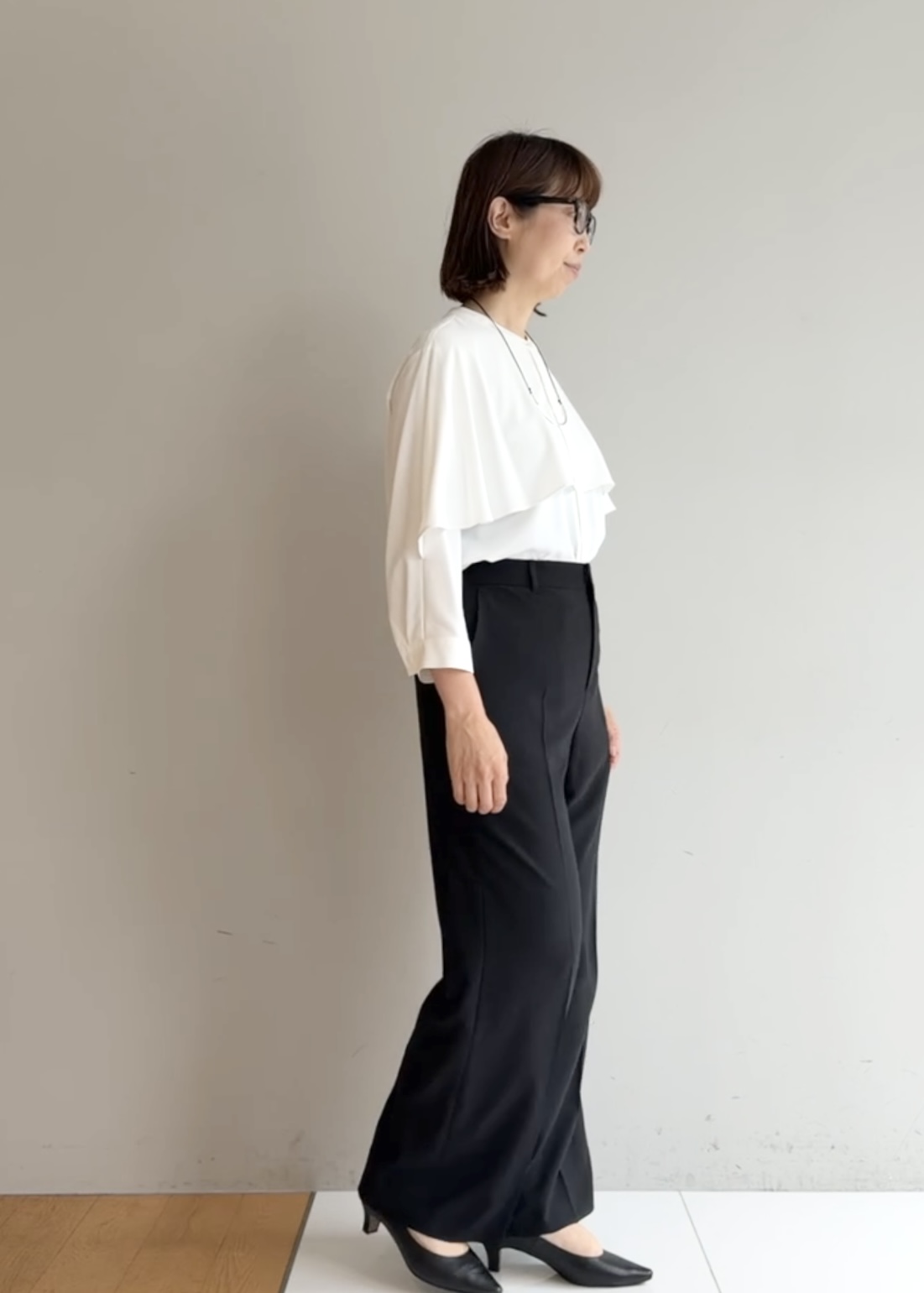murayamaさんの「INDIVI｜【ラム革／美脚／通勤】レザーパンプス」を使ったコーディネート