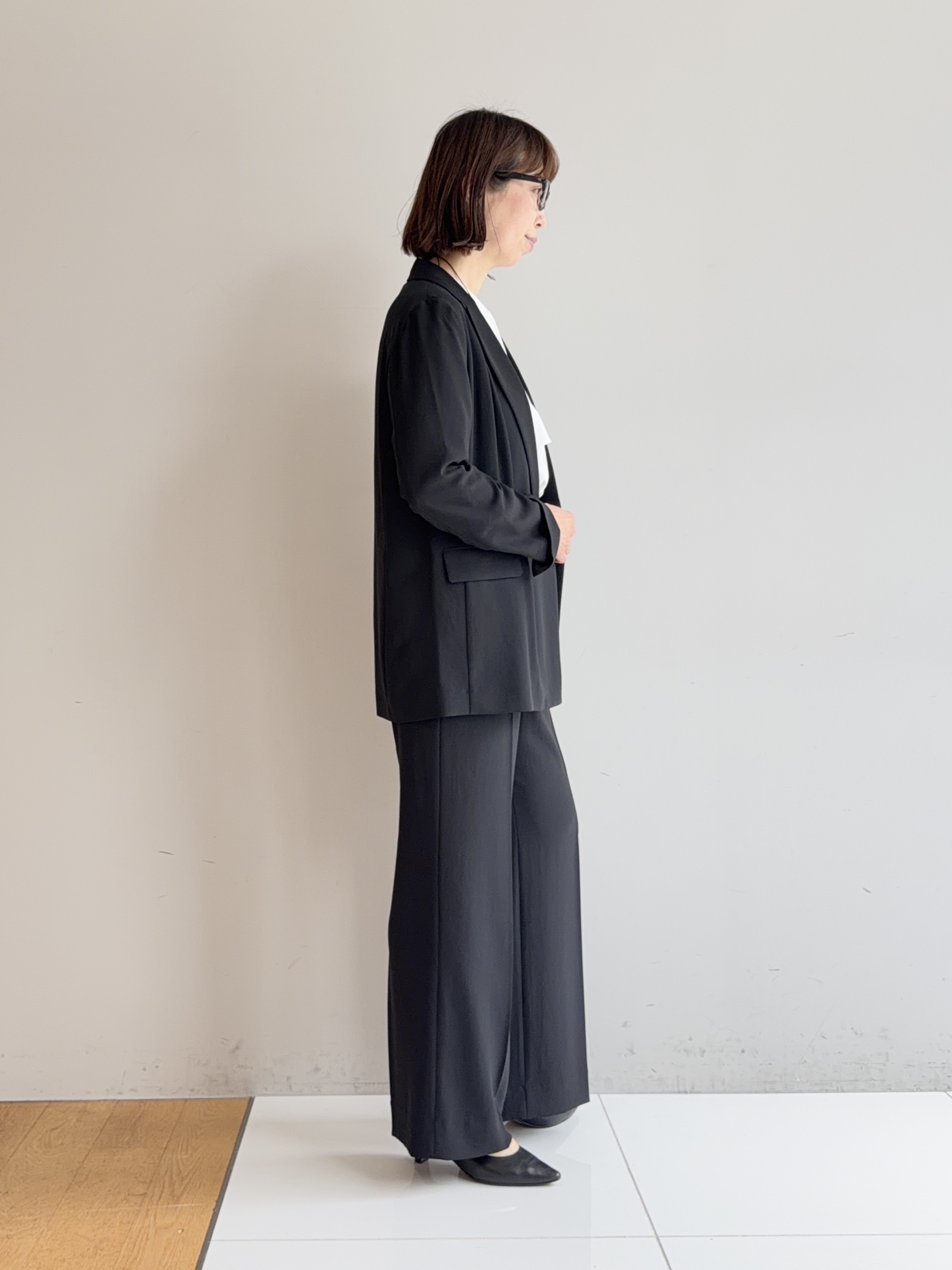 murayamaさんの「INDIVI｜【ラム革／美脚／通勤】レザーパンプス」を使ったコーディネート