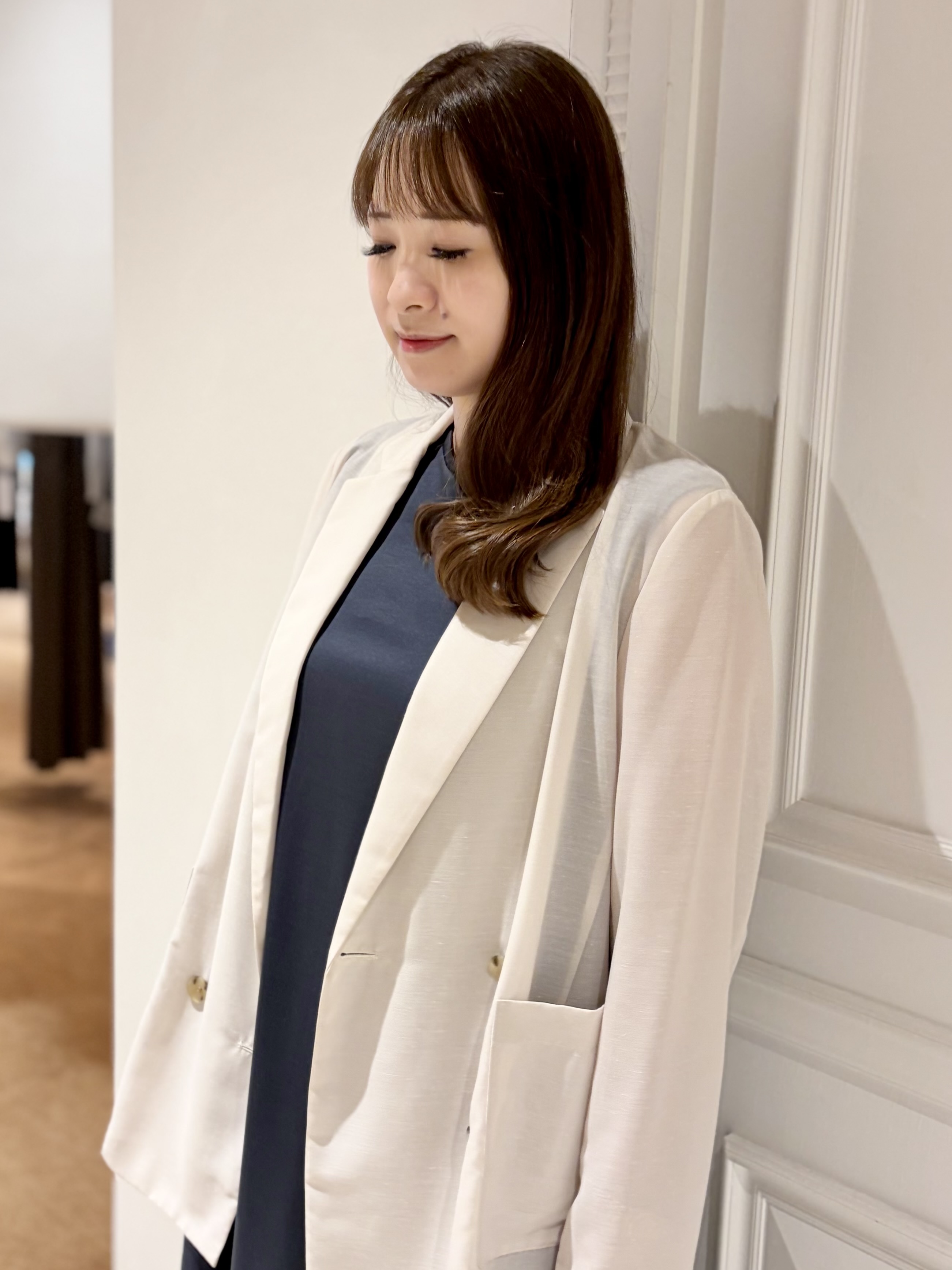 minowaさんの「DRESSTERIOR｜【接触冷感/防シワ機能/ウォッシャブル】クールタッチ リネンブレンドシアージャケット」を使ったコーディネート