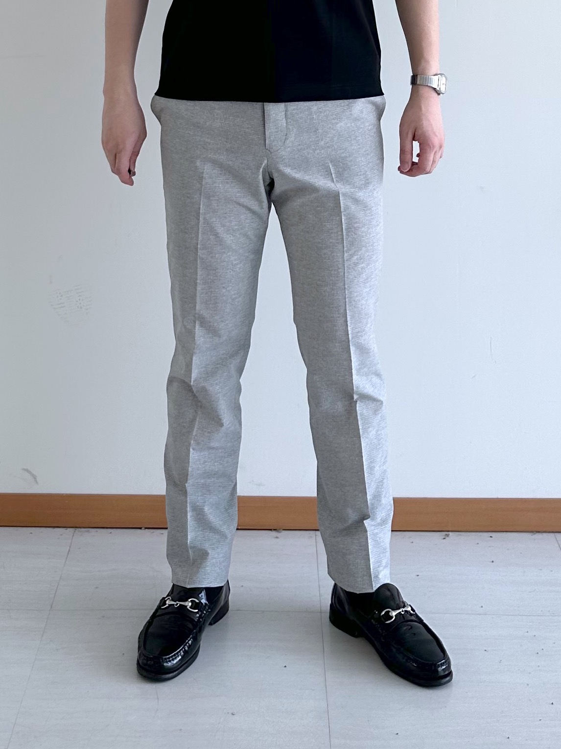 イッシーさんの「TAKEO KIKUCHI｜【接触冷感】アイスクリアコットン ワンポイント ポロシャツ」を使ったコーディネート