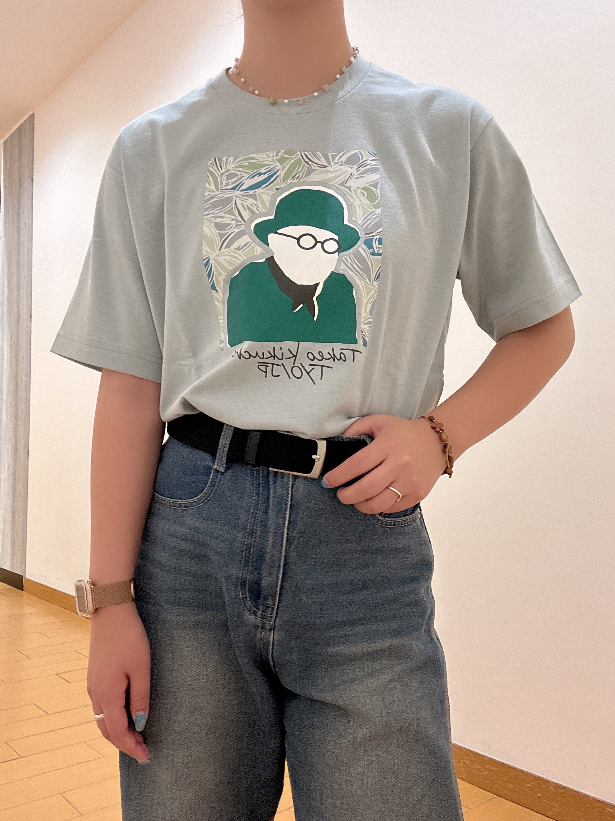 ヒナさんの「TAKEO KIKUCHI｜ポートレートアートＴシャツ」を使ったコーディネート