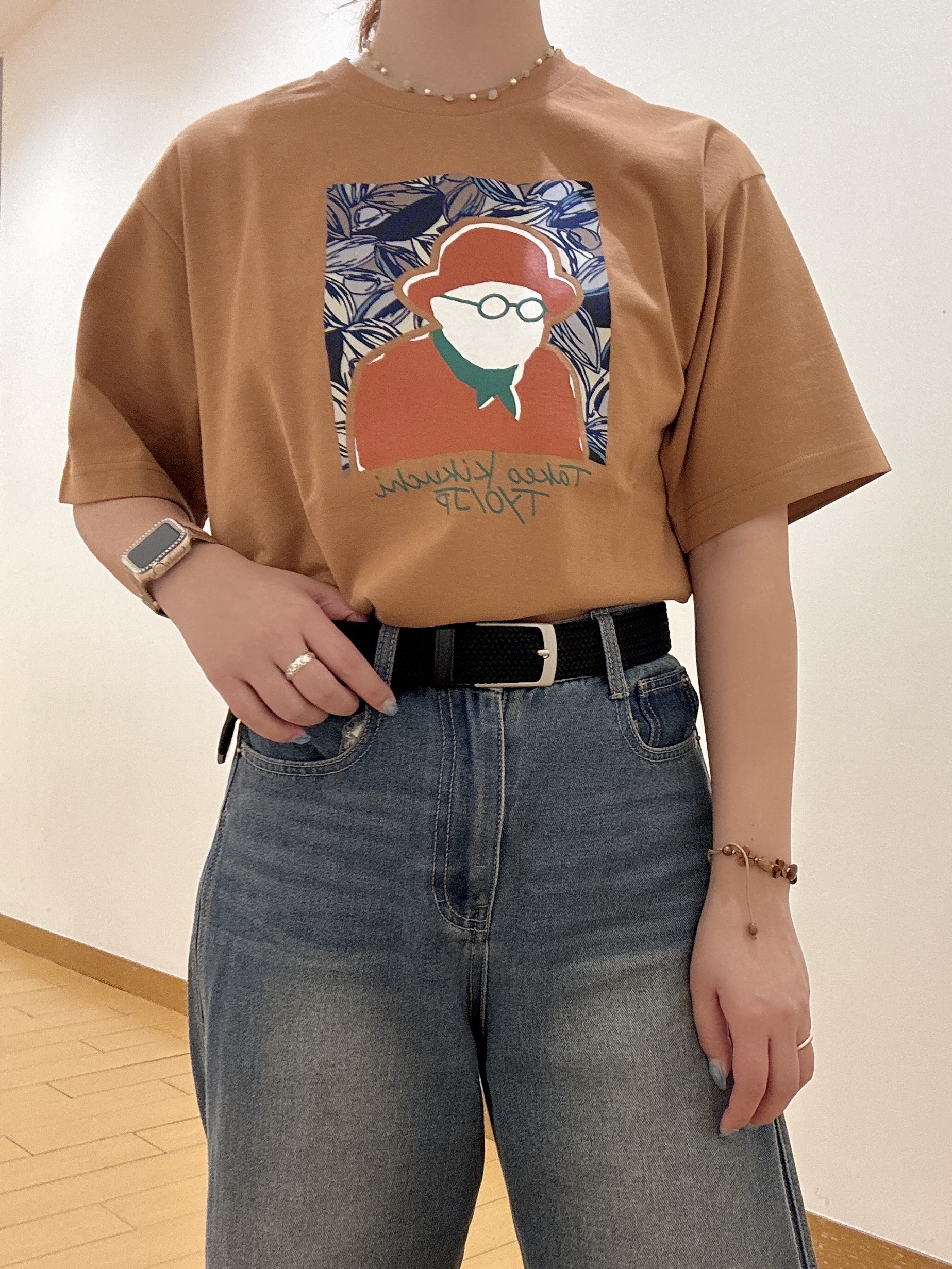 ヒナさんの「TAKEO KIKUCHI｜ポートレートアートＴシャツ」を使ったコーディネート