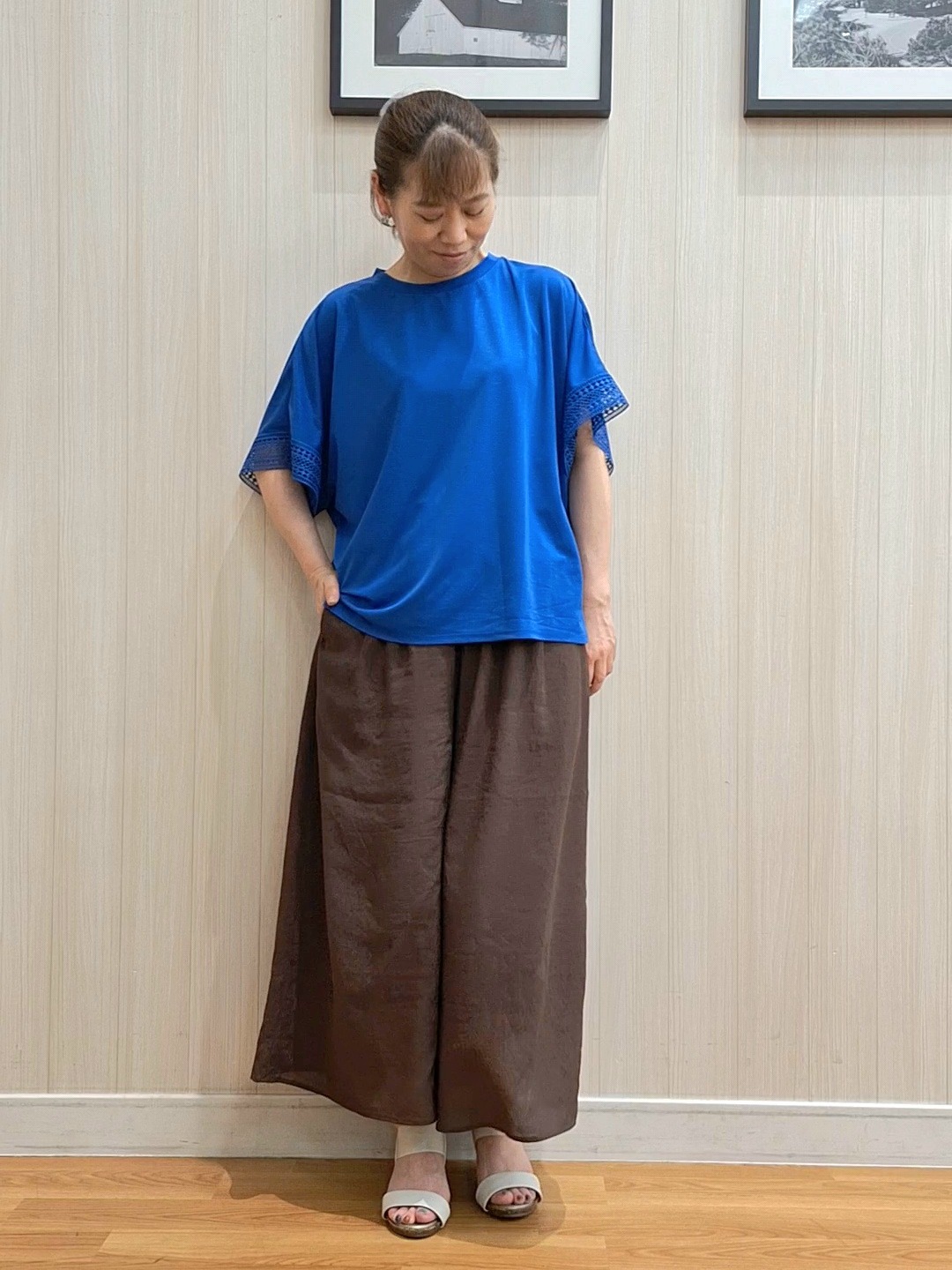 Saoさんの「SHOO･LA･RUE｜【洗濯機可】ダブルポケット 楊柳しぼしぼシアーシャツ」を使ったコーディネート
