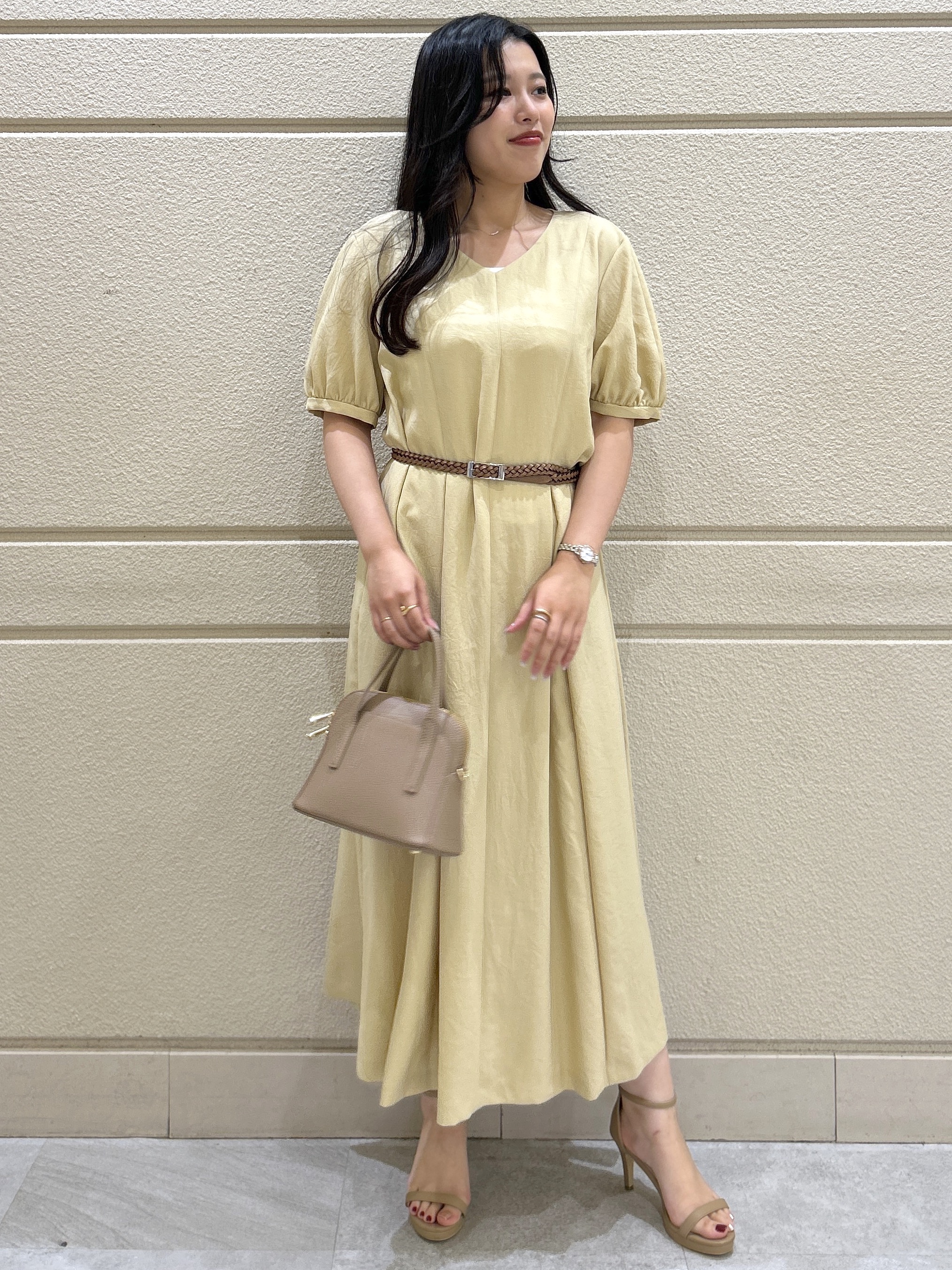 Momokaさんの「COUP DE CHANCE｜【手洗い可／日本製】サックワンピース」を使ったコーディネート