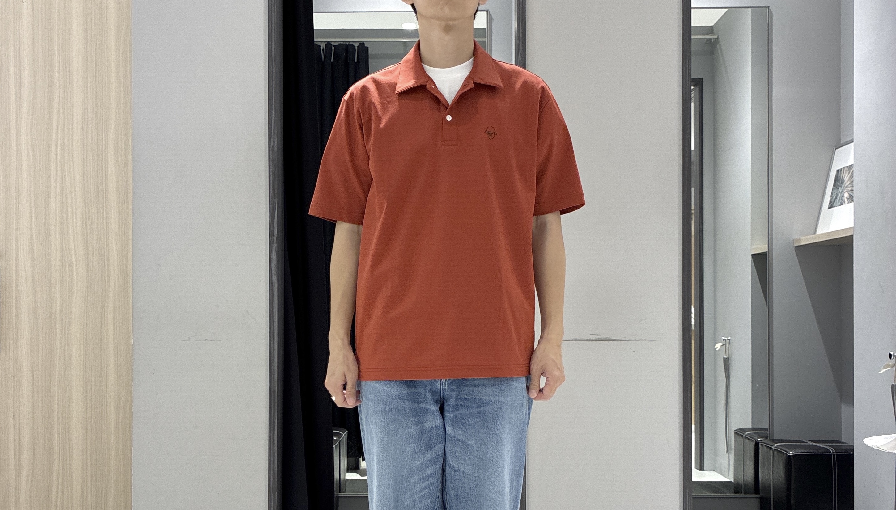わいずみさんの「TAKEO KIKUCHI｜【接触冷感】アイスクリアコットン ワンポイント ポロシャツ」を使ったコーディネート