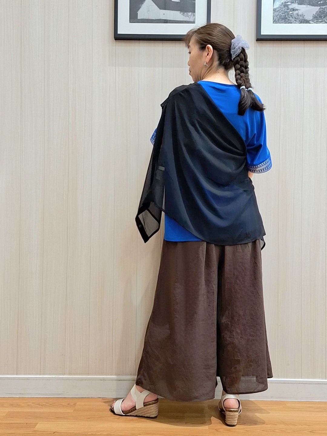 Saoさんの「SHOO･LA･RUE｜【洗濯機可】ダブルポケット 楊柳しぼしぼシアーシャツ」を使ったコーディネート