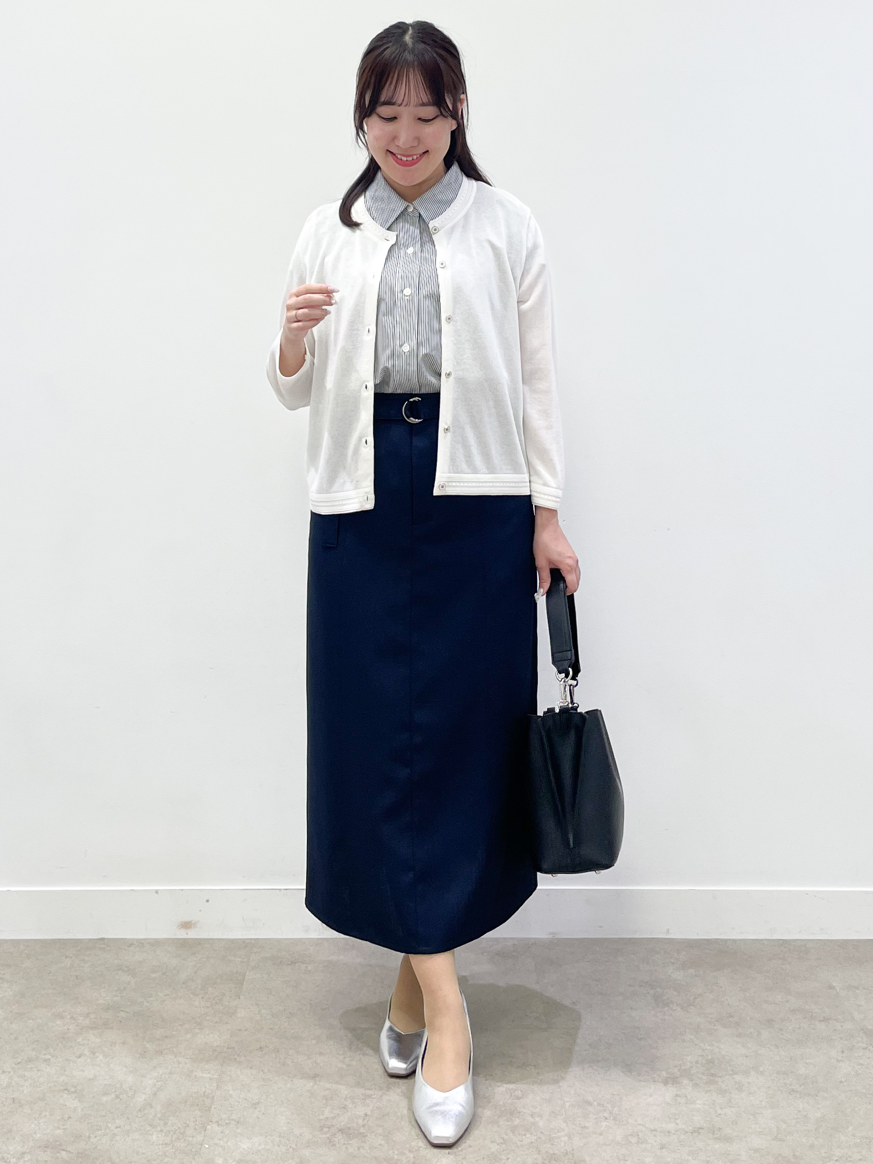 yukariさんの「Reflect｜七分袖ニットカーディガン」を使ったコーディネート