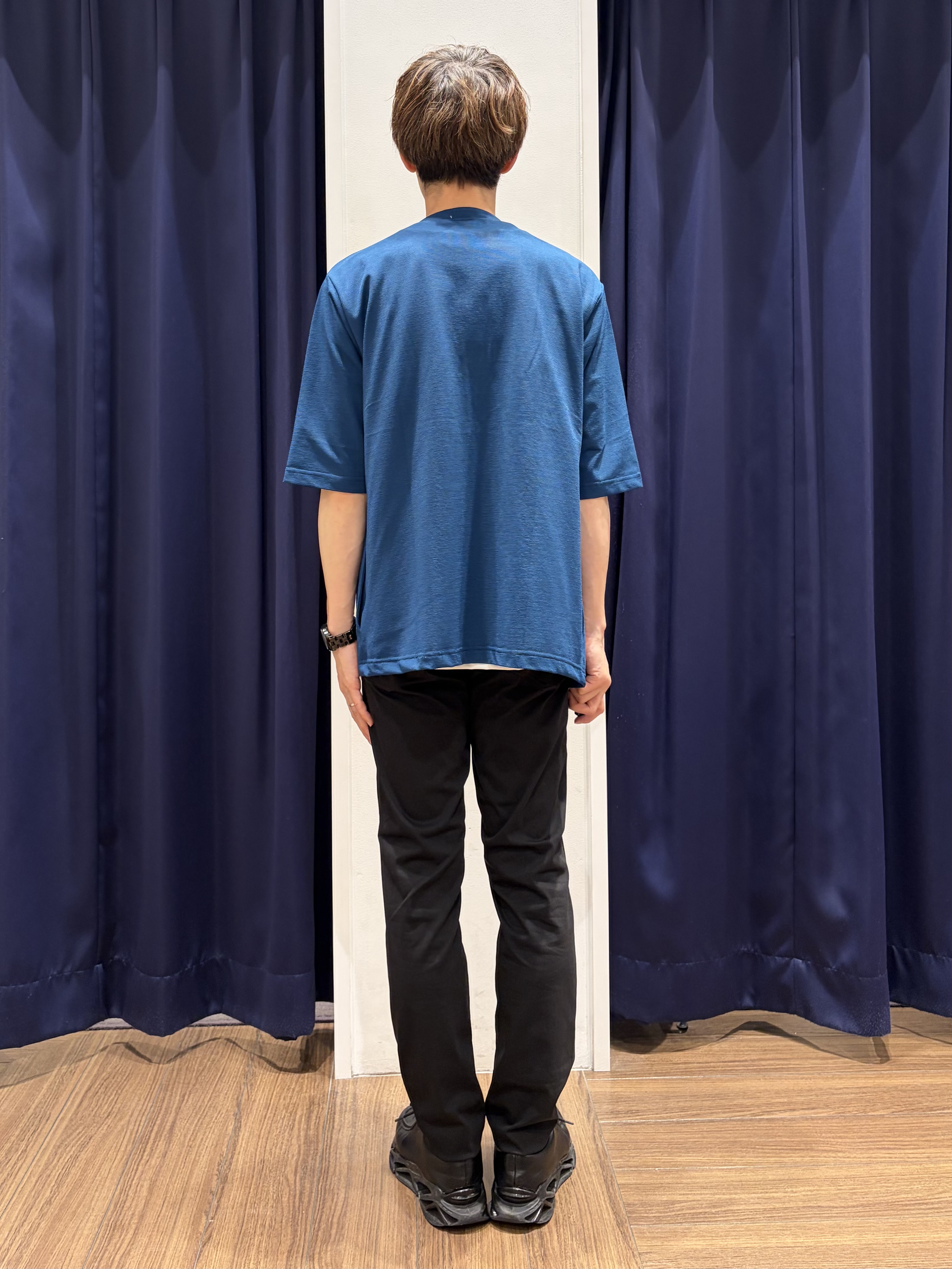 つーじーさんの「THE SHOP TK｜メッシュ五分袖カーディガン＋半袖Tシャツ セットアイテム 洗濯機OK」を使ったコーディネート