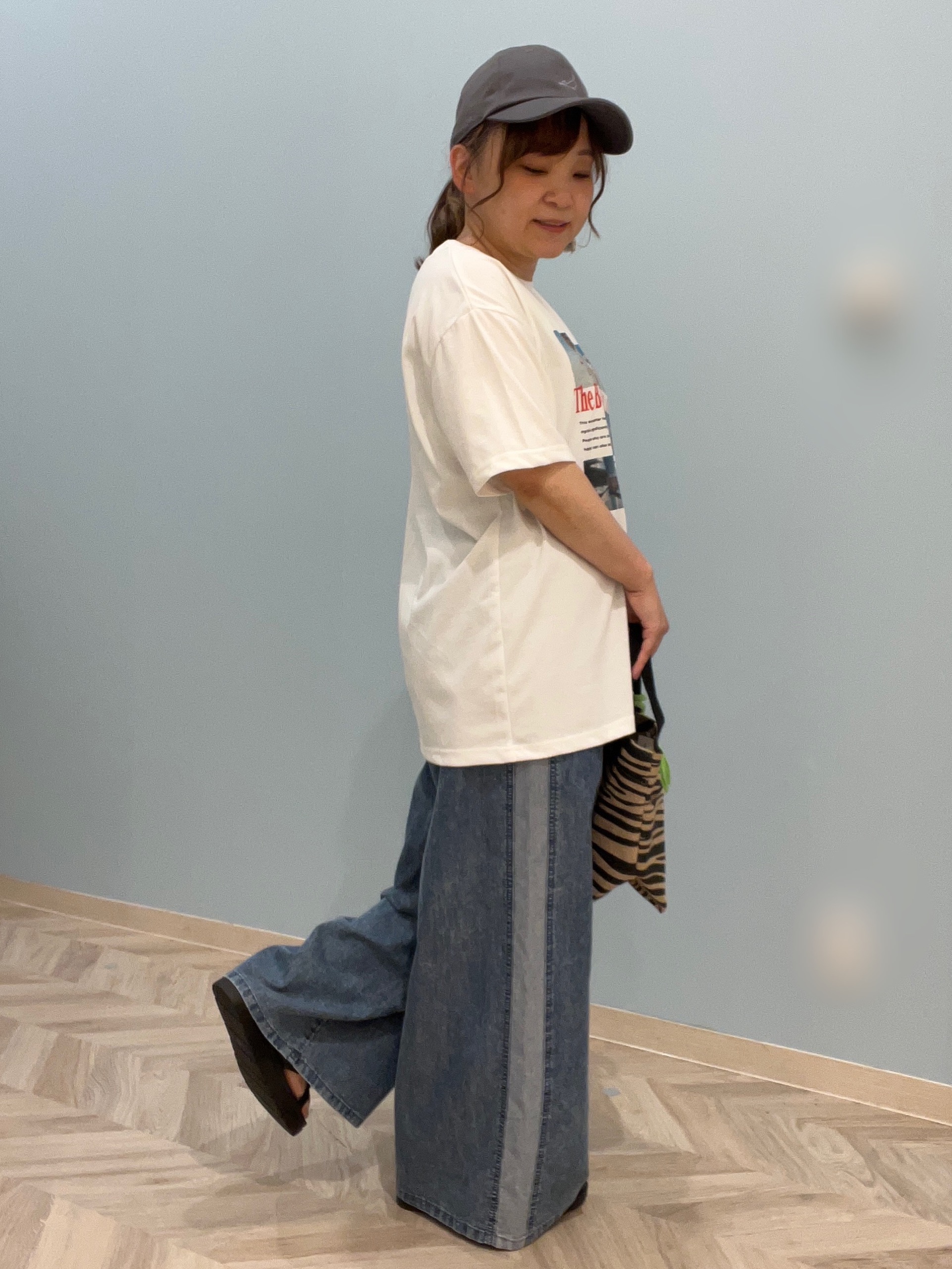 kitaさんの「SHOO･LA･RUE｜【セットアップ可/S-LL】ライトオンスデニム 5分袖シャツ」を使ったコーディネート