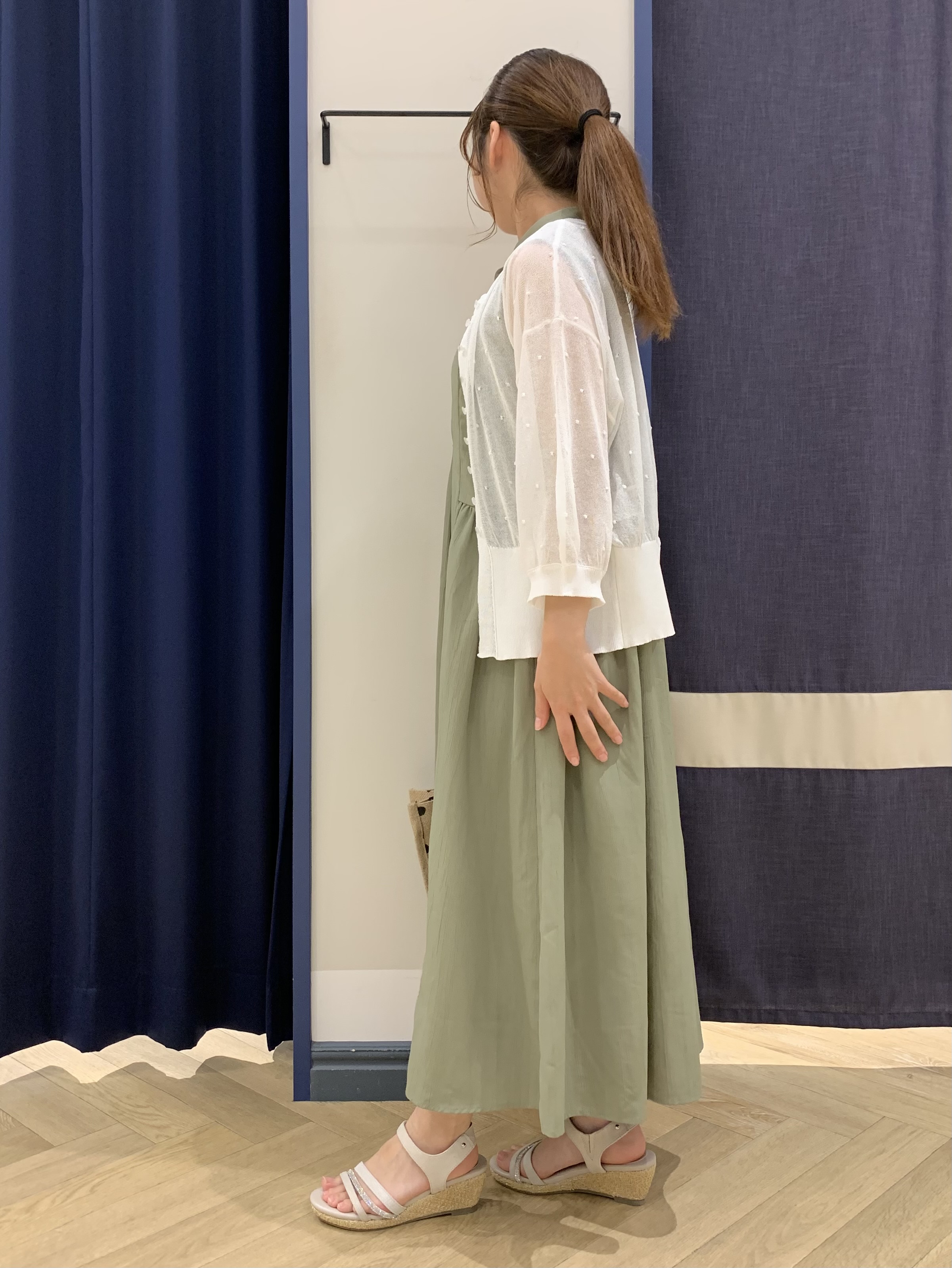 mokaさんの「grove｜シアードットカーディガン」を使ったコーディネート