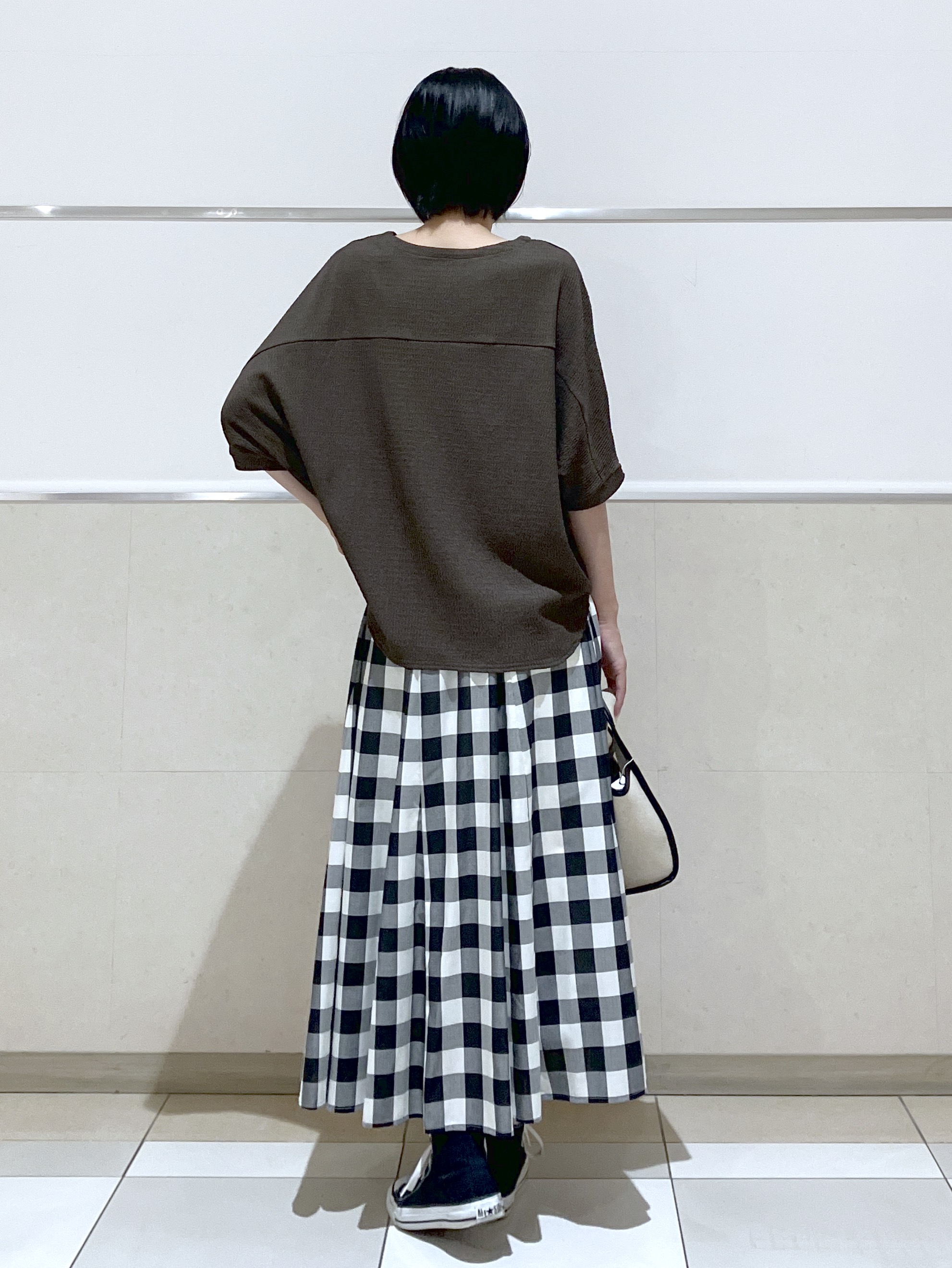 eriko さんの「Dessin｜シュリンクジャージ カットソー」を使ったコーディネート