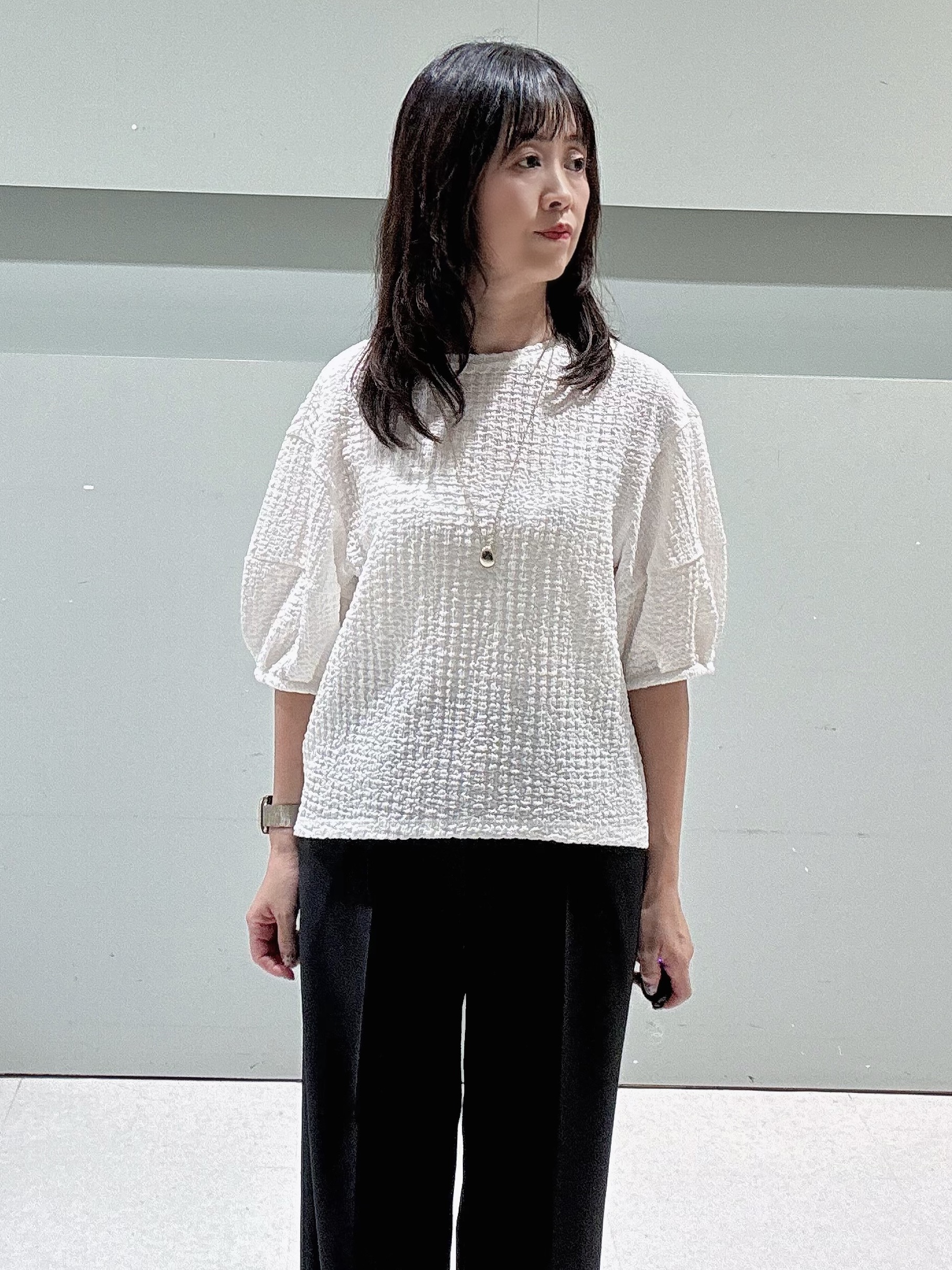 makiさんの「UNTITLED｜【セットアップ可/UV/接触冷感】スラブキーネックジレ」を使ったコーディネート