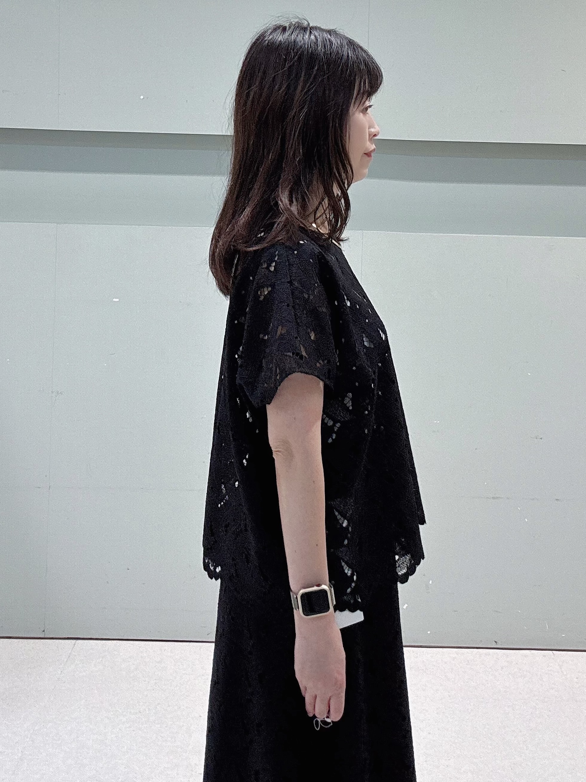 makiさんの「UNTITLED｜【セットアップ可能】リーフレースブラウス」を使ったコーディネート