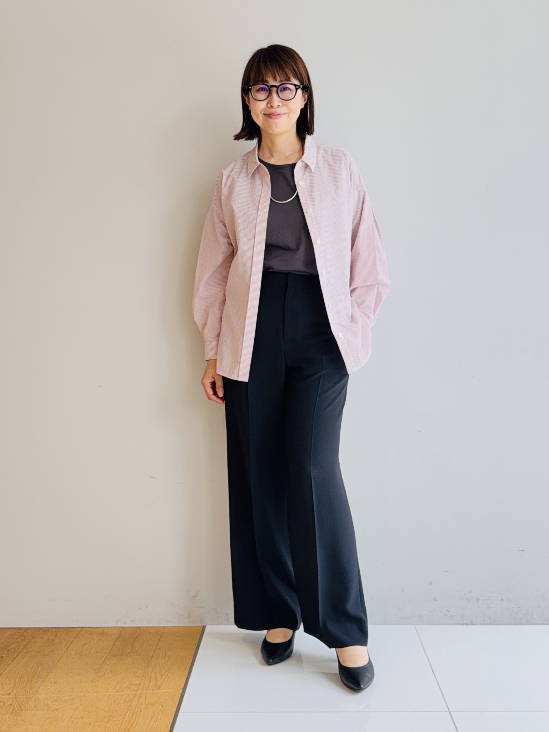 murayamaさんの「INDIVI｜【汗ジミ防止／褒められTシャツ】上品カジュアル！ドルマンTシャツ」を使ったコーディネート