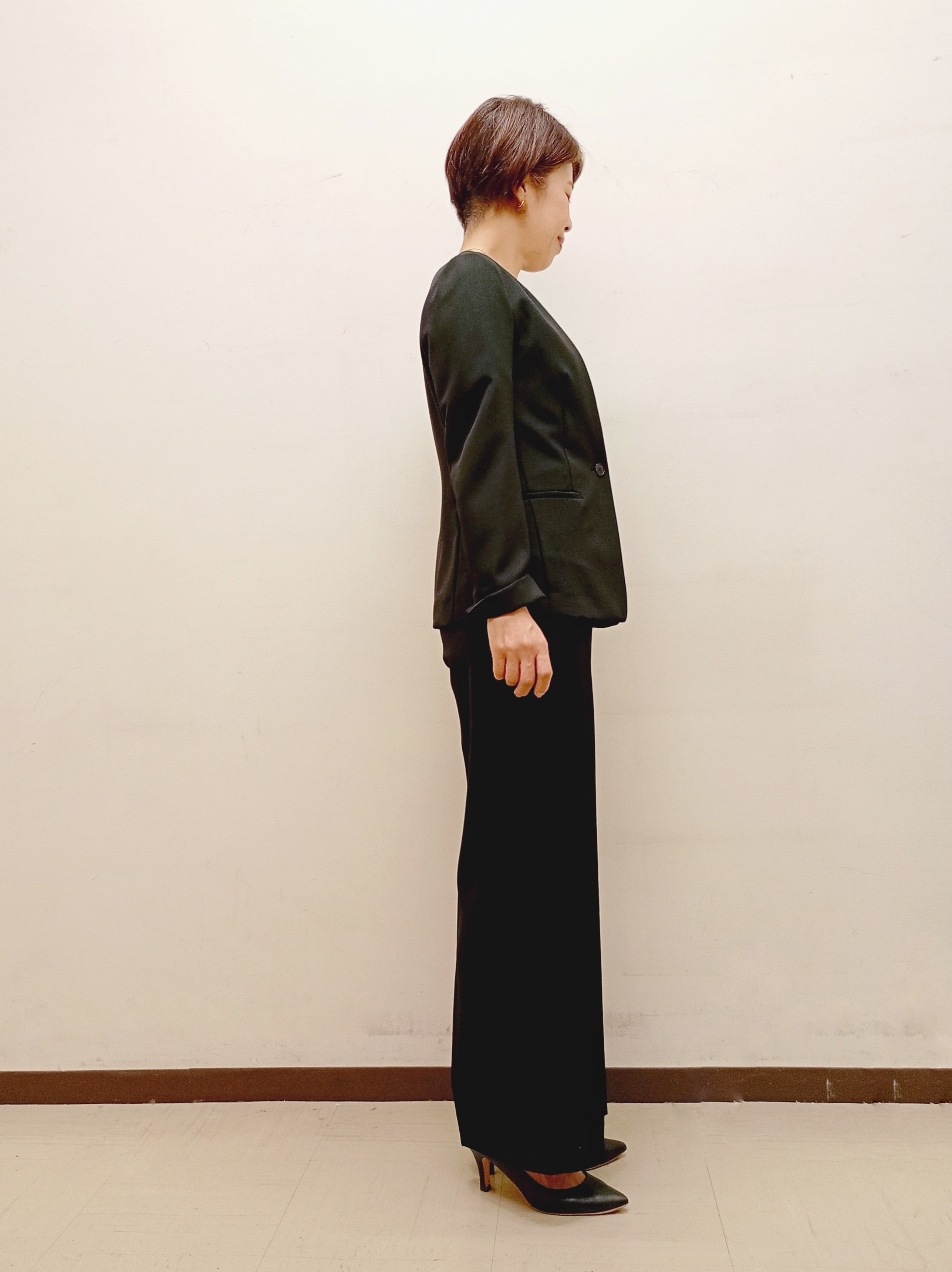Kさんの「INDIVI｜【洗える／UVケア】ストライプ柄＆無地 ボウタイ風 半袖ブラウス」を使ったコーディネート
