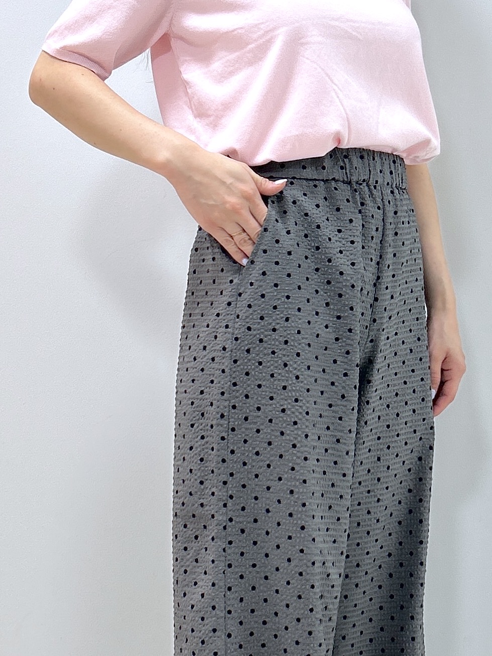 Kaiさんの「Dessin｜【9色展開/接触冷感/UVカット】ドライタッチサマーニットT」を使ったコーディネート