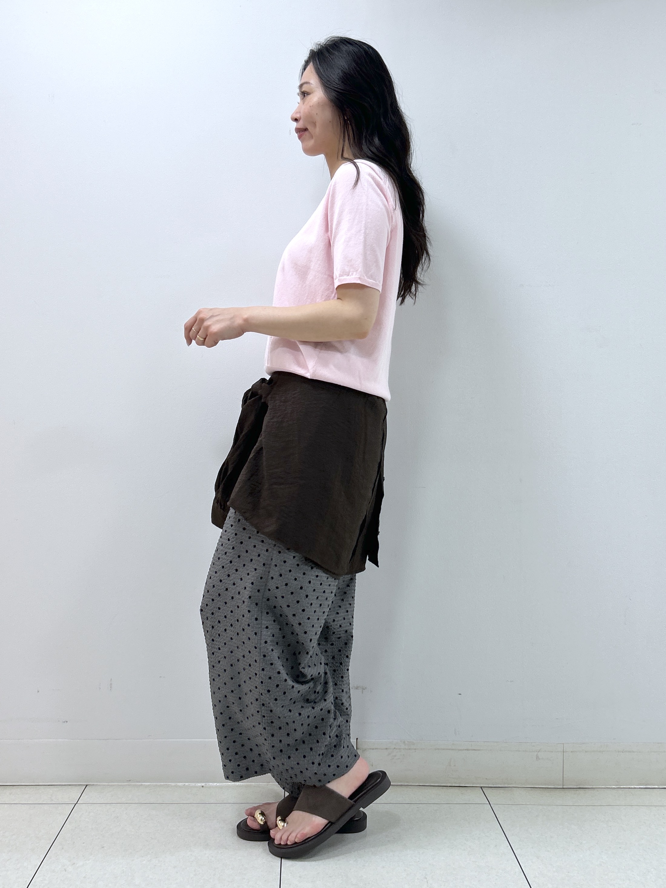 Kaiさんの「Dessin｜【9色展開/接触冷感/UVカット】ドライタッチサマーニットT」を使ったコーディネート