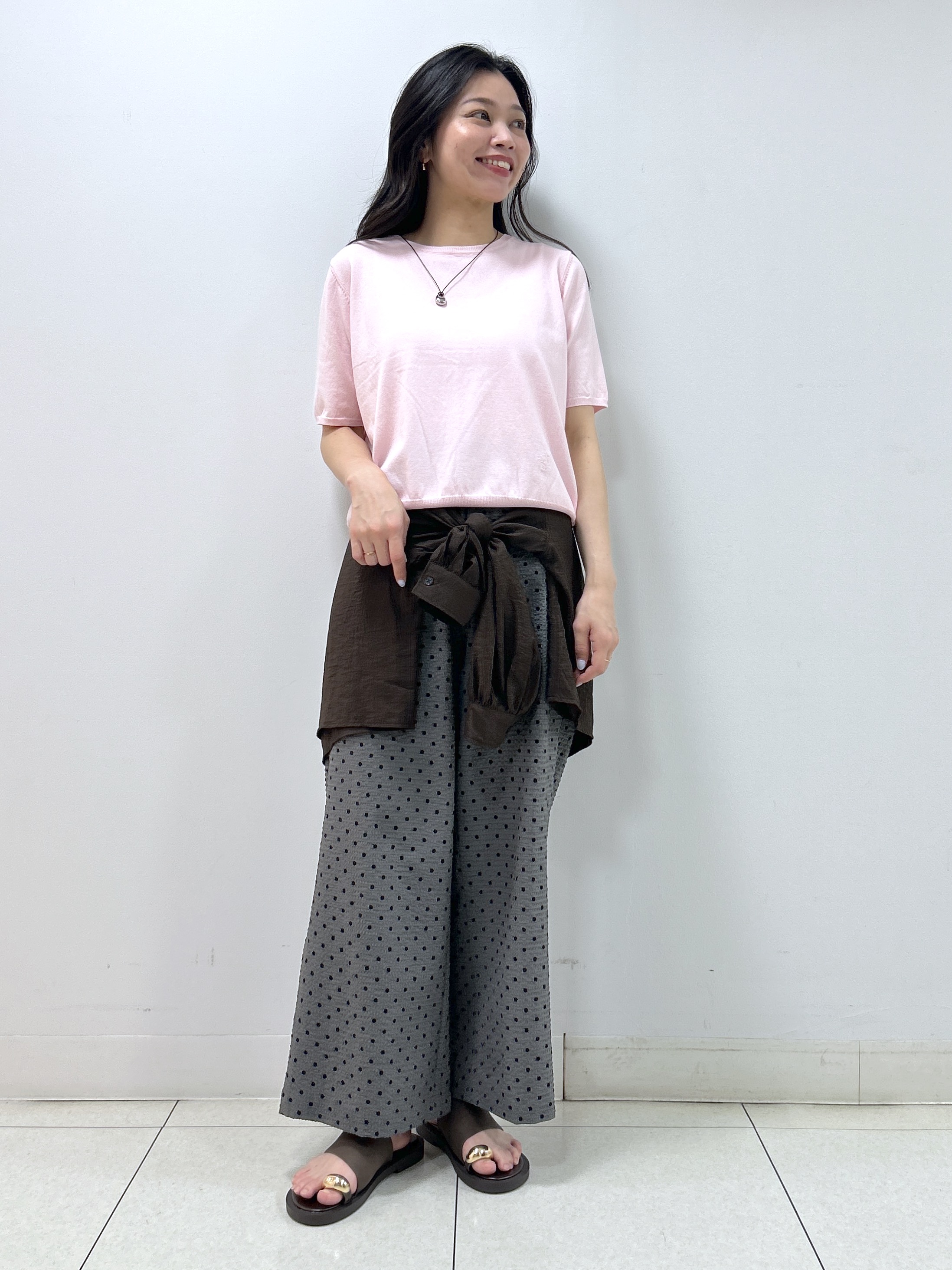Kaiさんの「Dessin｜【9色展開/接触冷感/UVカット】ドライタッチサマーニットT」を使ったコーディネート