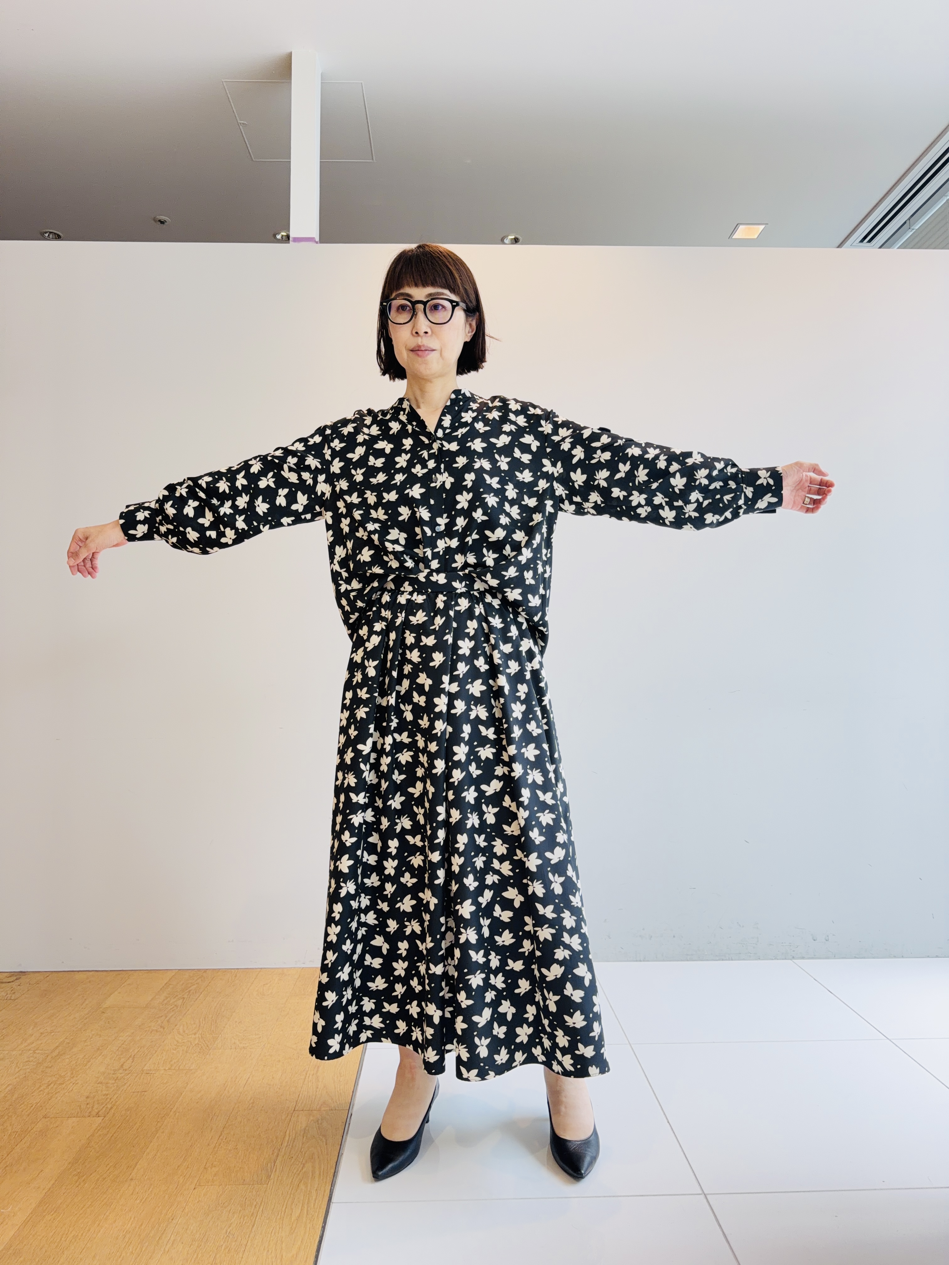 murayamaさんの「INDIVI｜【ラム革／美脚／通勤】レザーパンプス」を使ったコーディネート