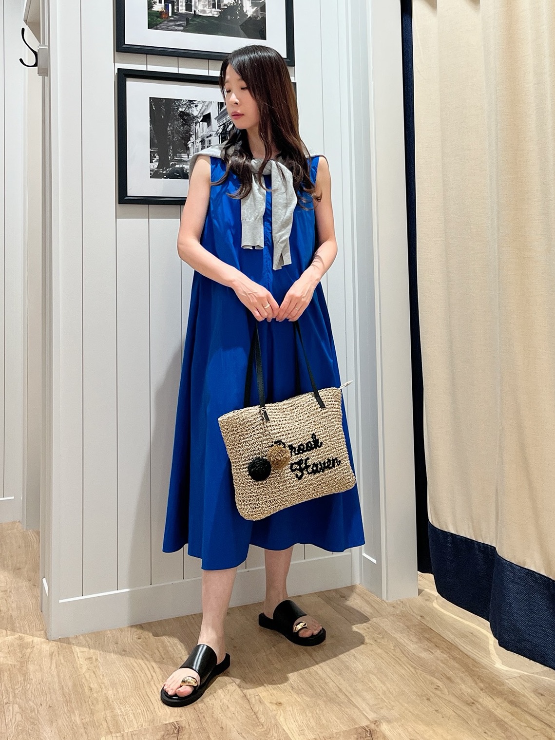 mihoさんの「Dessin｜【マシンウォッシャブル】ドライタッチVネックニットカーディガン」を使ったコーディネート