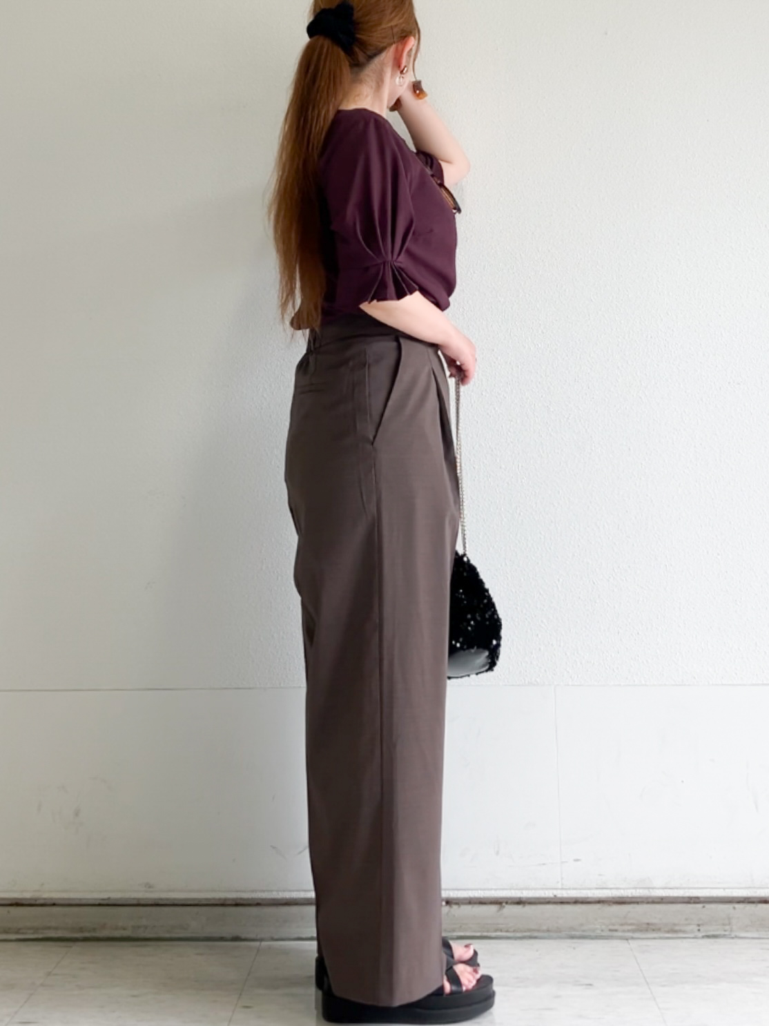 MIPPOさんの「index｜【接触冷感／吸水速乾】タックパフスリーブブラウス《防シワ／洗濯機OK／XS～3L／6col》」を使ったコーディネート