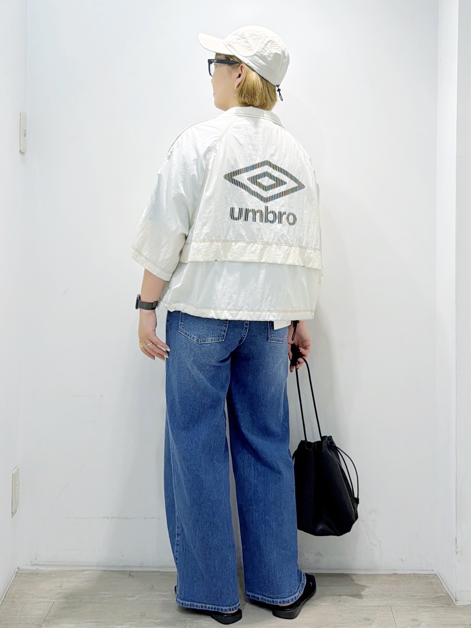 sumicaさんの「OPAQUE.CLIP｜◆【umbro／アンブロ】メッシュボーダー配色ポロニット」を使ったコーディネート