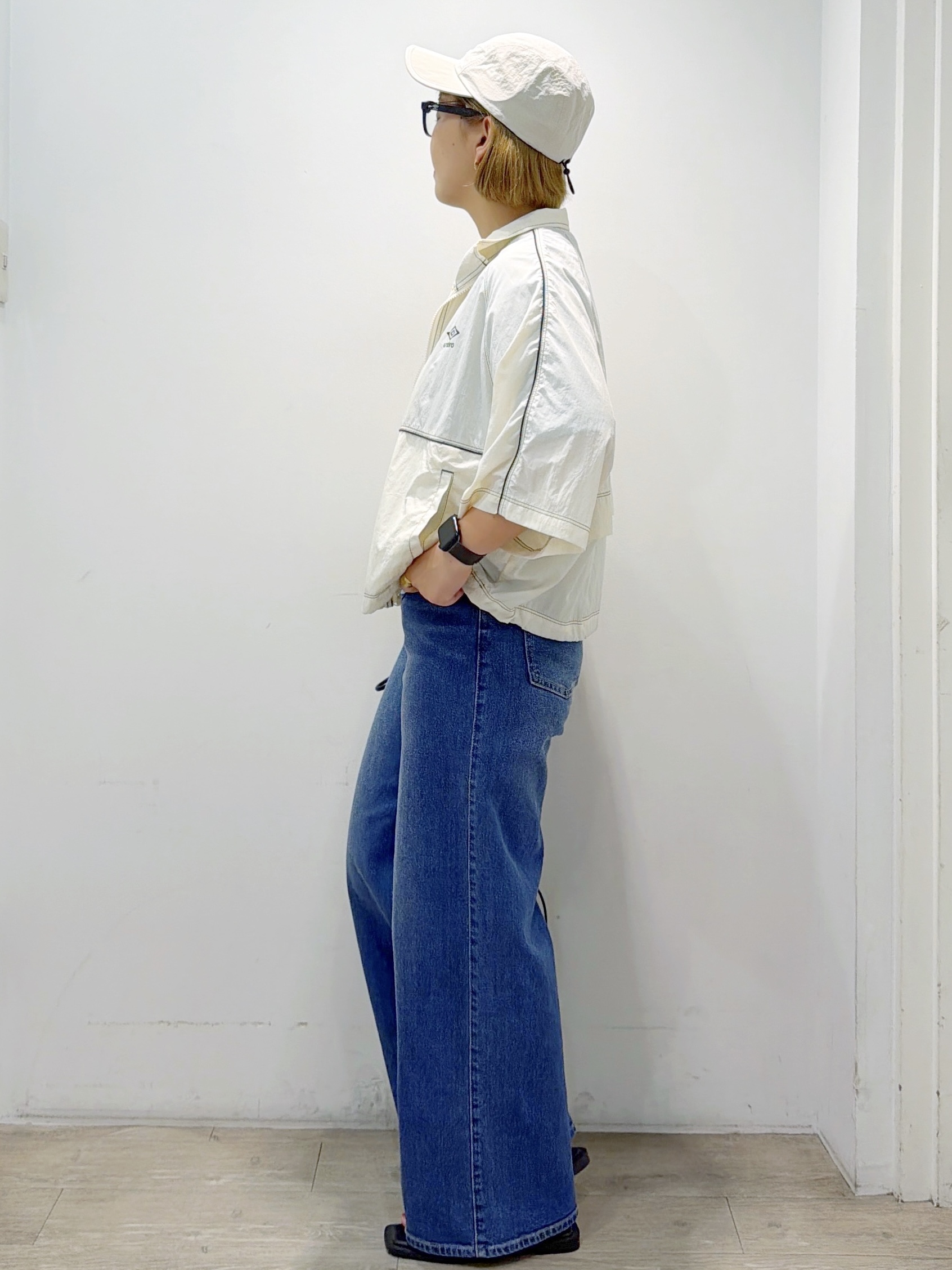 sumicaさんの「OPAQUE.CLIP｜◆【umbro／アンブロ】メッシュボーダー配色ポロニット」を使ったコーディネート