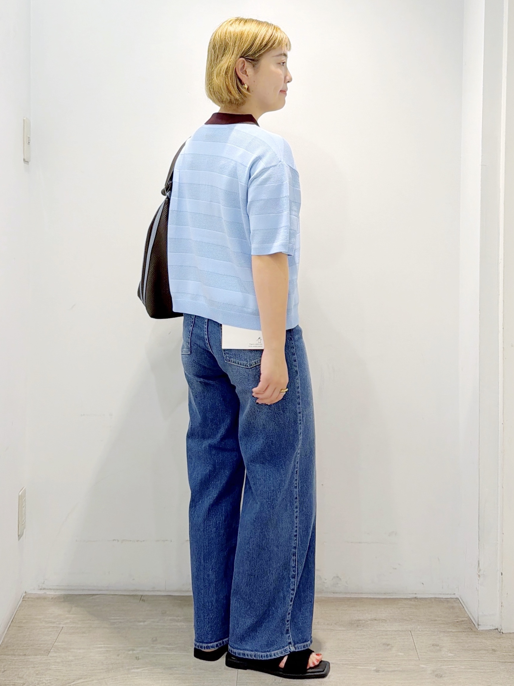 sumicaさんの「OPAQUE.CLIP｜◆【umbro／アンブロ】メッシュボーダー配色ポロニット」を使ったコーディネート