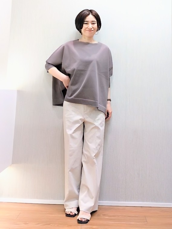 ミズタさんの「UNTITLED｜【アンサンブル可/洗える】シアーレーヨンニット」を使ったコーディネート