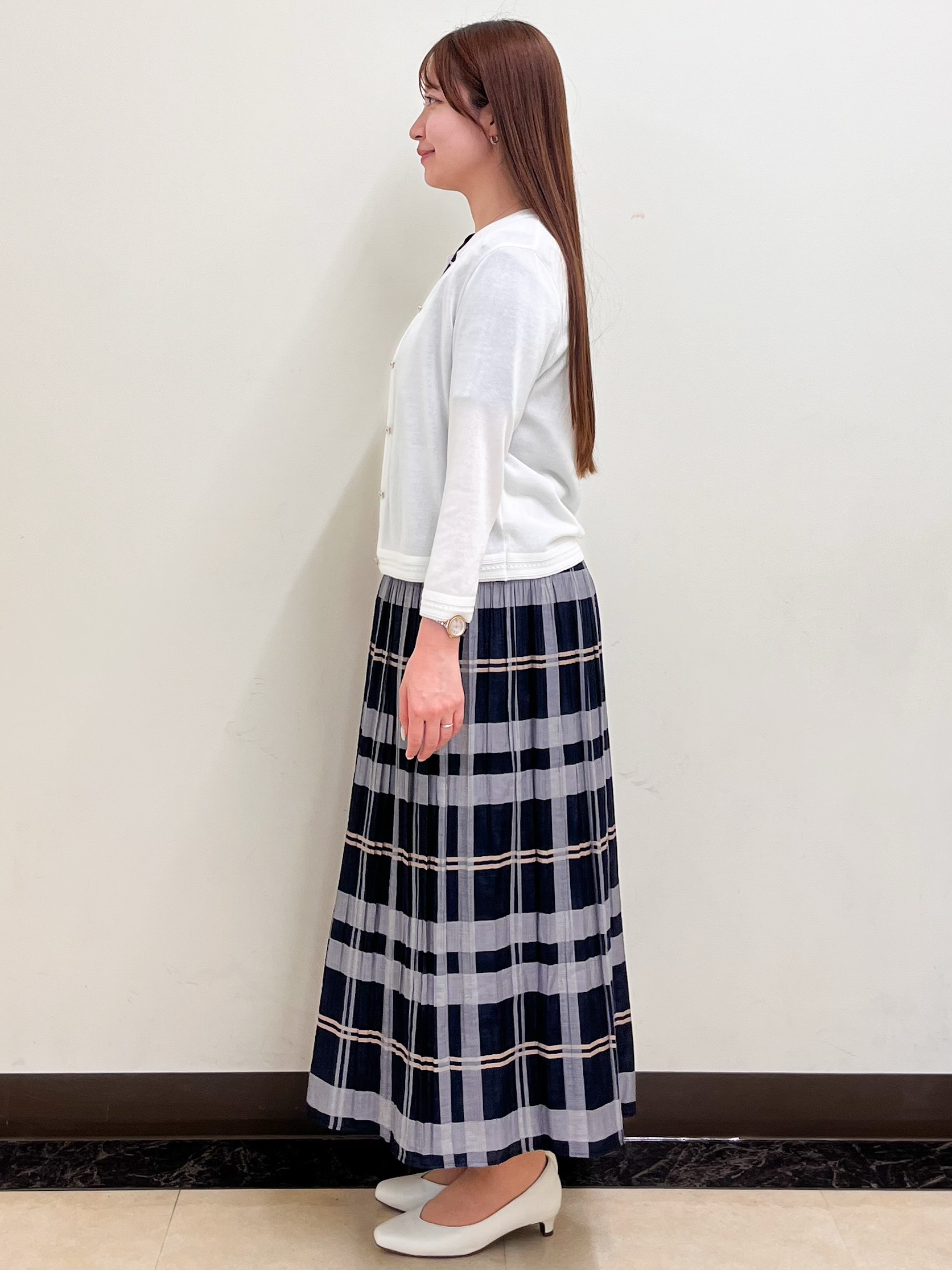 mikikoさんの「Reflect｜七分袖ニットカーディガン」を使ったコーディネート