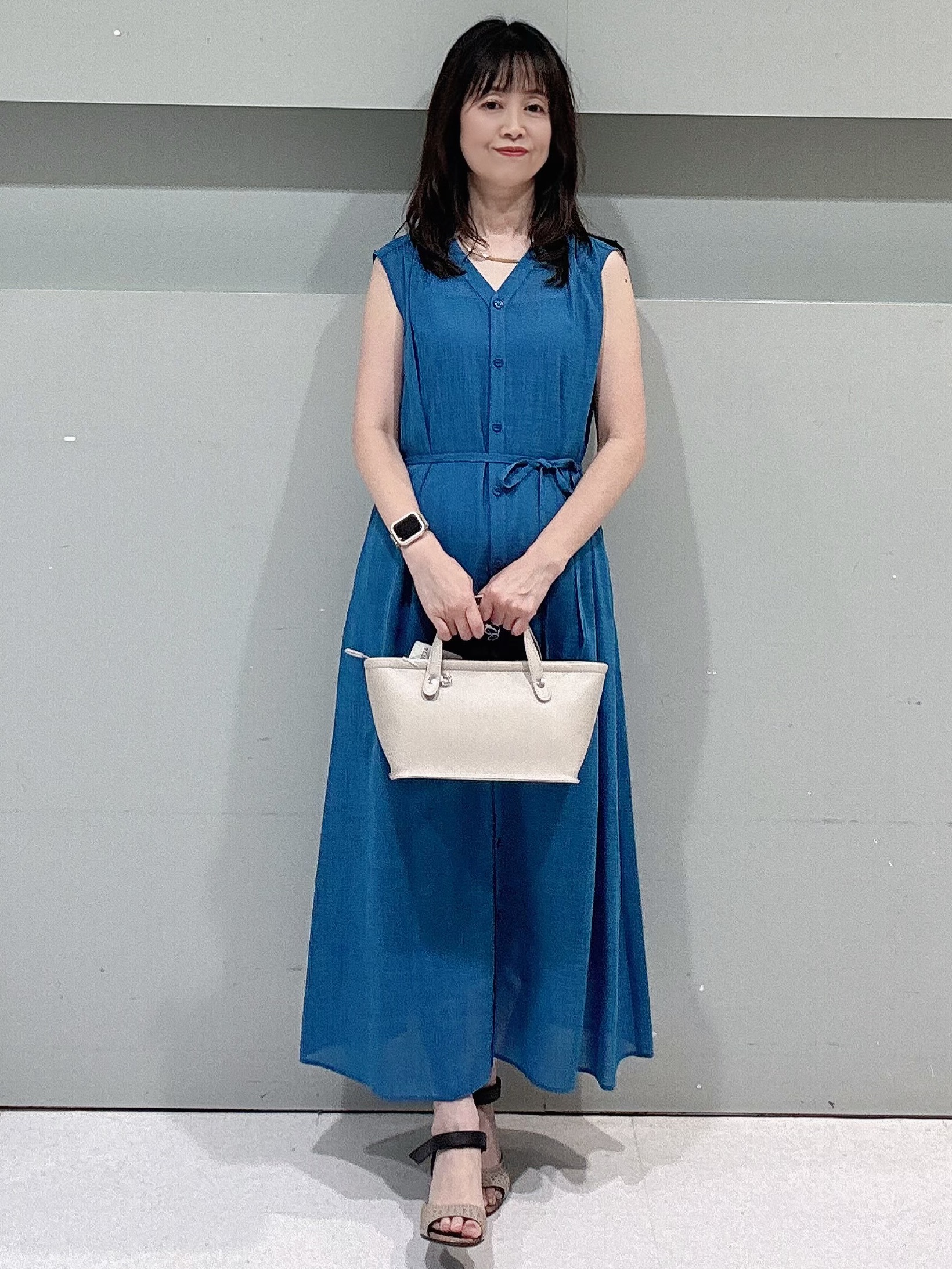 makiさんの「UNTITLED｜【9色展開/アンサンブル可】コットンクルーネックカーディガン」を使ったコーディネート