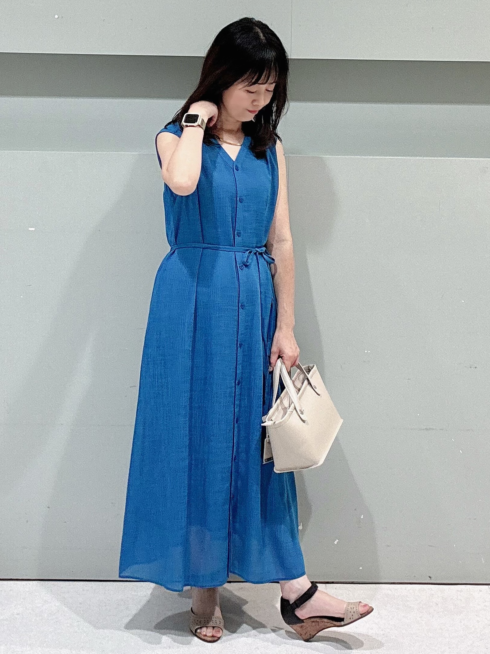 makiさんの「UNTITLED｜【9色展開/アンサンブル可】コットンクルーネックカーディガン」を使ったコーディネート