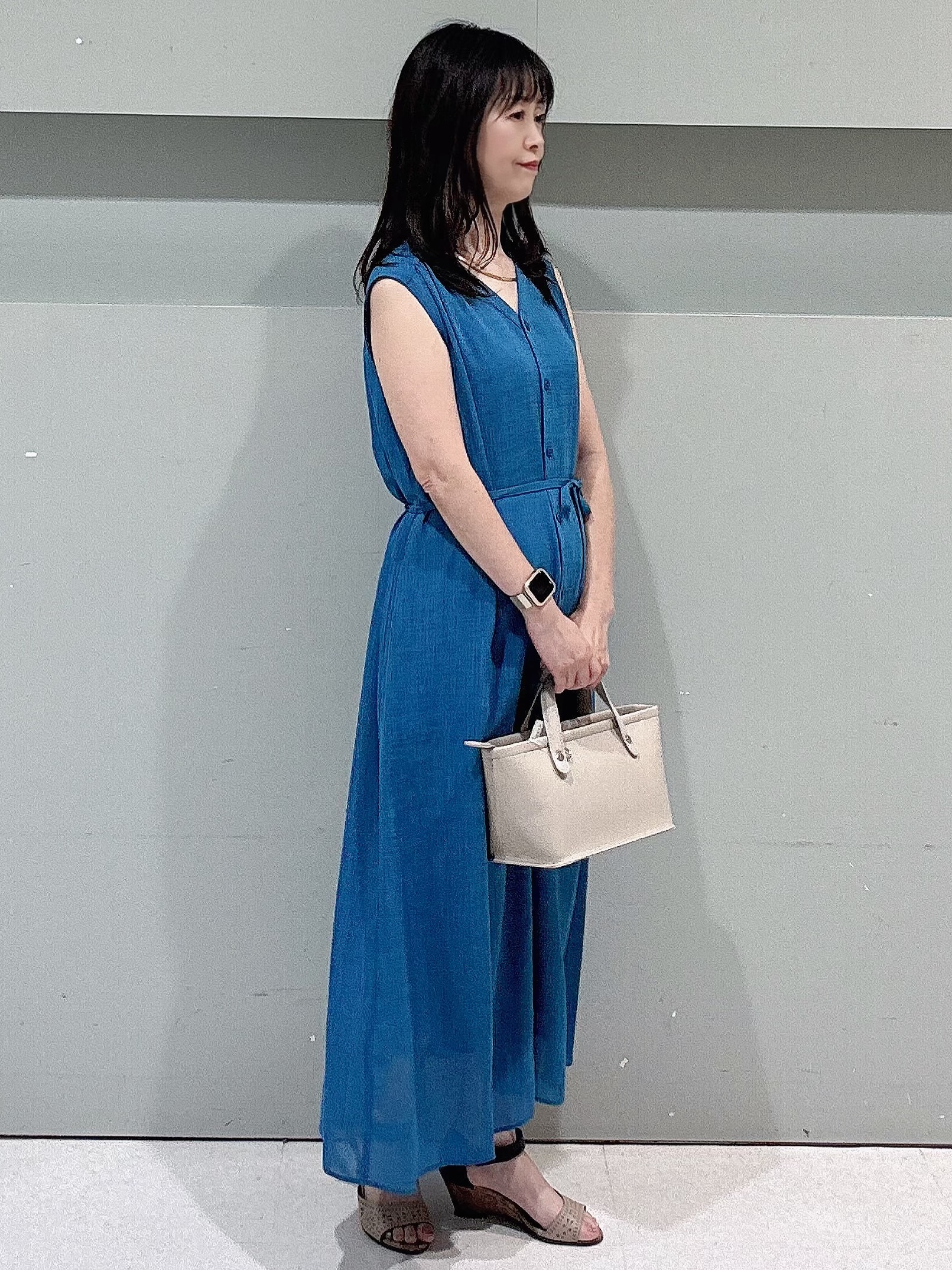 makiさんの「UNTITLED｜【9色展開/アンサンブル可】コットンクルーネックカーディガン」を使ったコーディネート