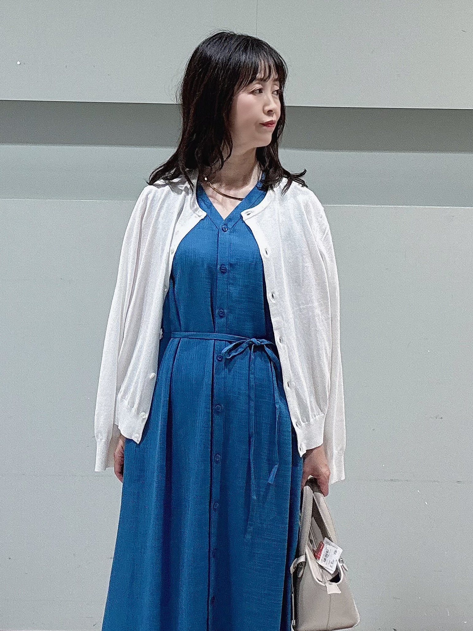 makiさんの「UNTITLED｜【9色展開/アンサンブル可】コットンクルーネックカーディガン」を使ったコーディネート