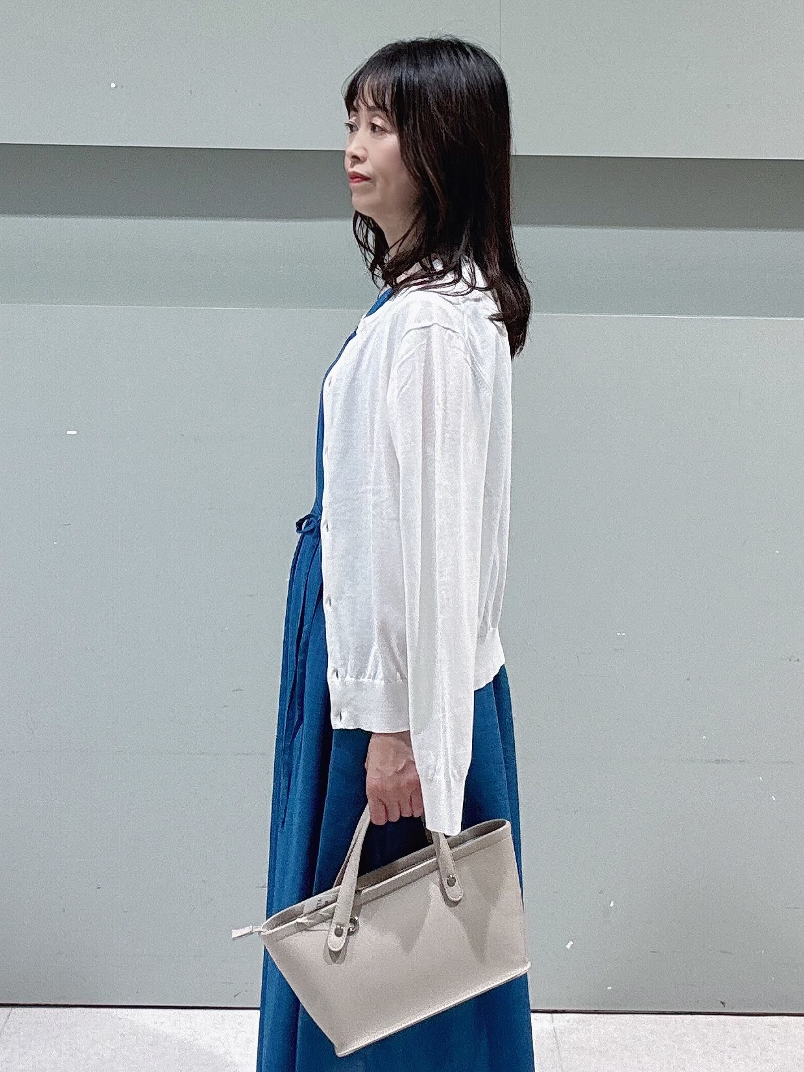 makiさんの「UNTITLED｜【9色展開/アンサンブル可】コットンクルーネックカーディガン」を使ったコーディネート