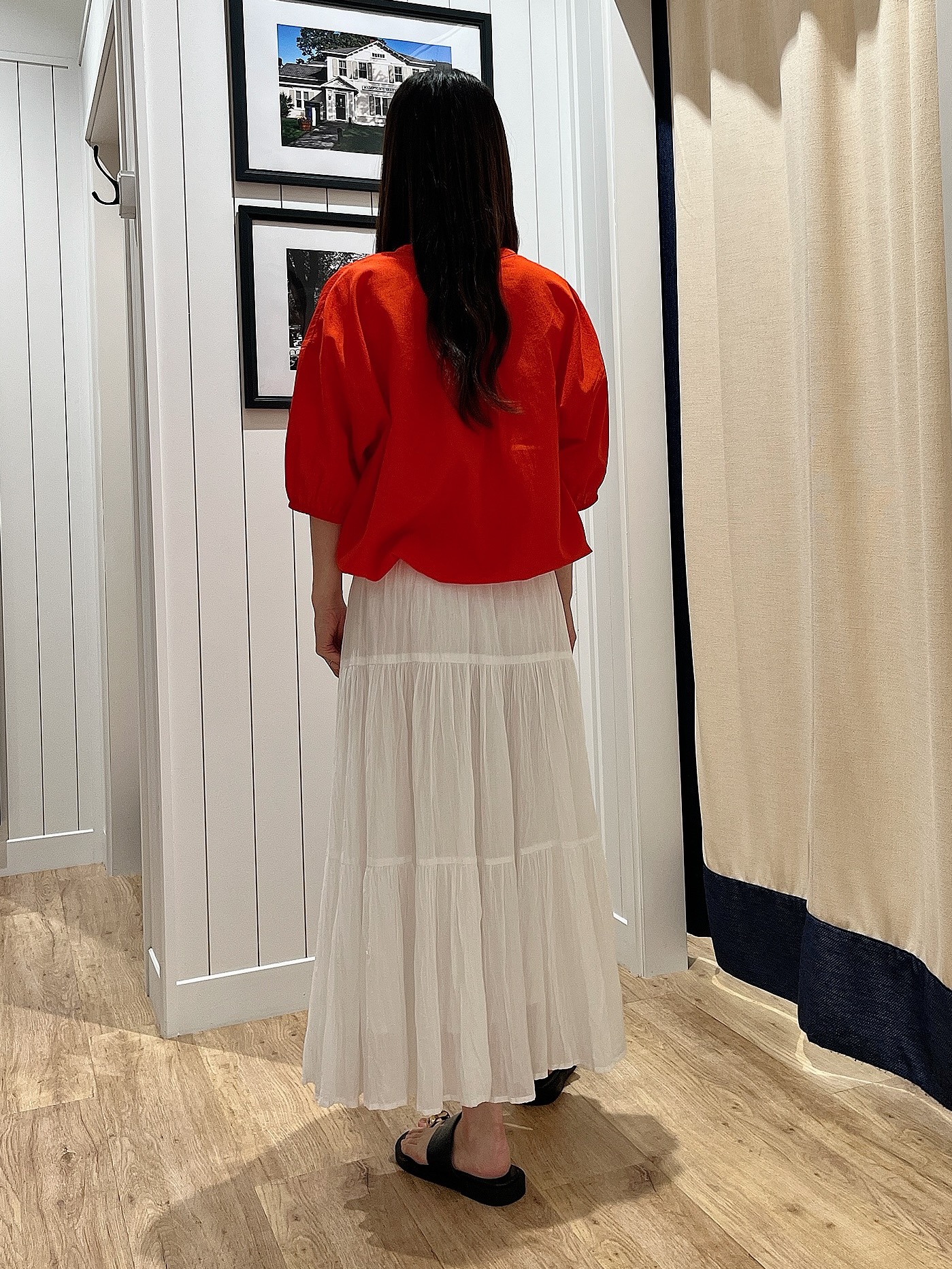 mihoさんの「Dessin｜【高通気/セットアップ可】ハーフスリーブドロストシャツブラウス」を使ったコーディネート