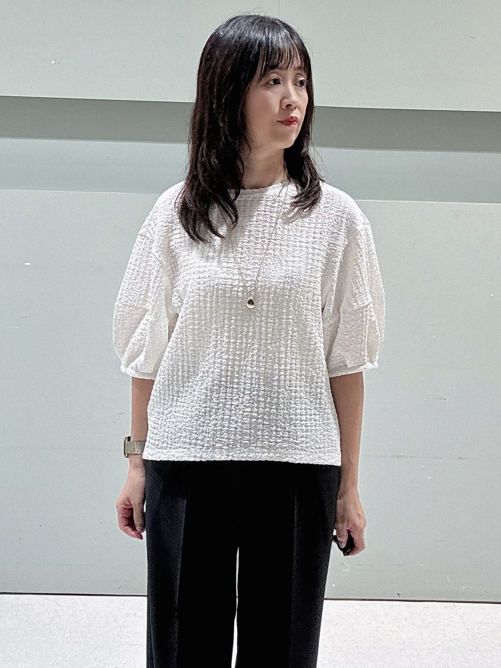 makiさんの「UNTITLED｜【UV/接触冷感/セットアップ可】スラブワイドパンツ」を使ったコーディネート