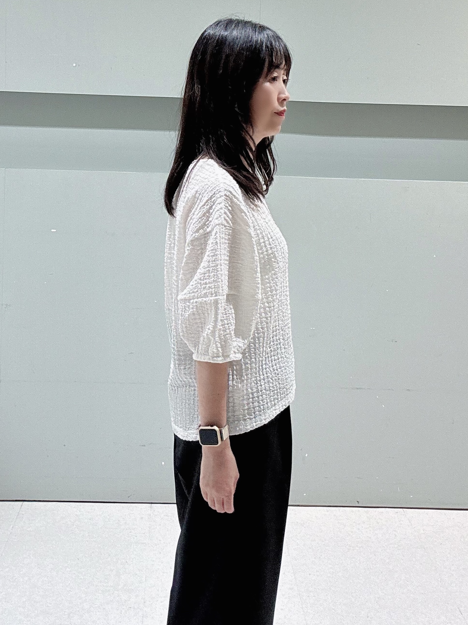 makiさんの「UNTITLED｜【UV/接触冷感/セットアップ可】スラブワイドパンツ」を使ったコーディネート